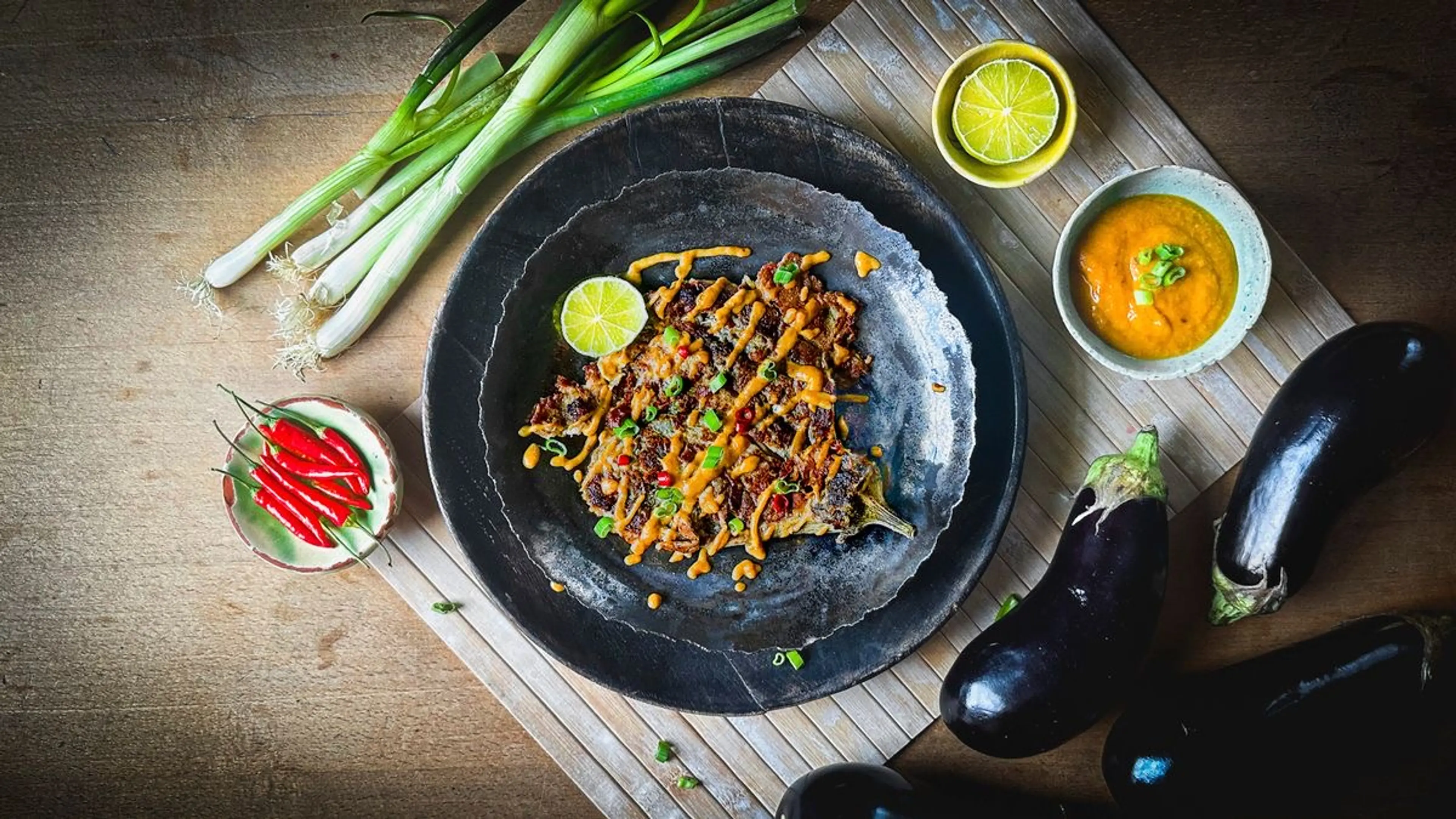Tortang Talon – Auberginen-Omelett mit Bananenketchup