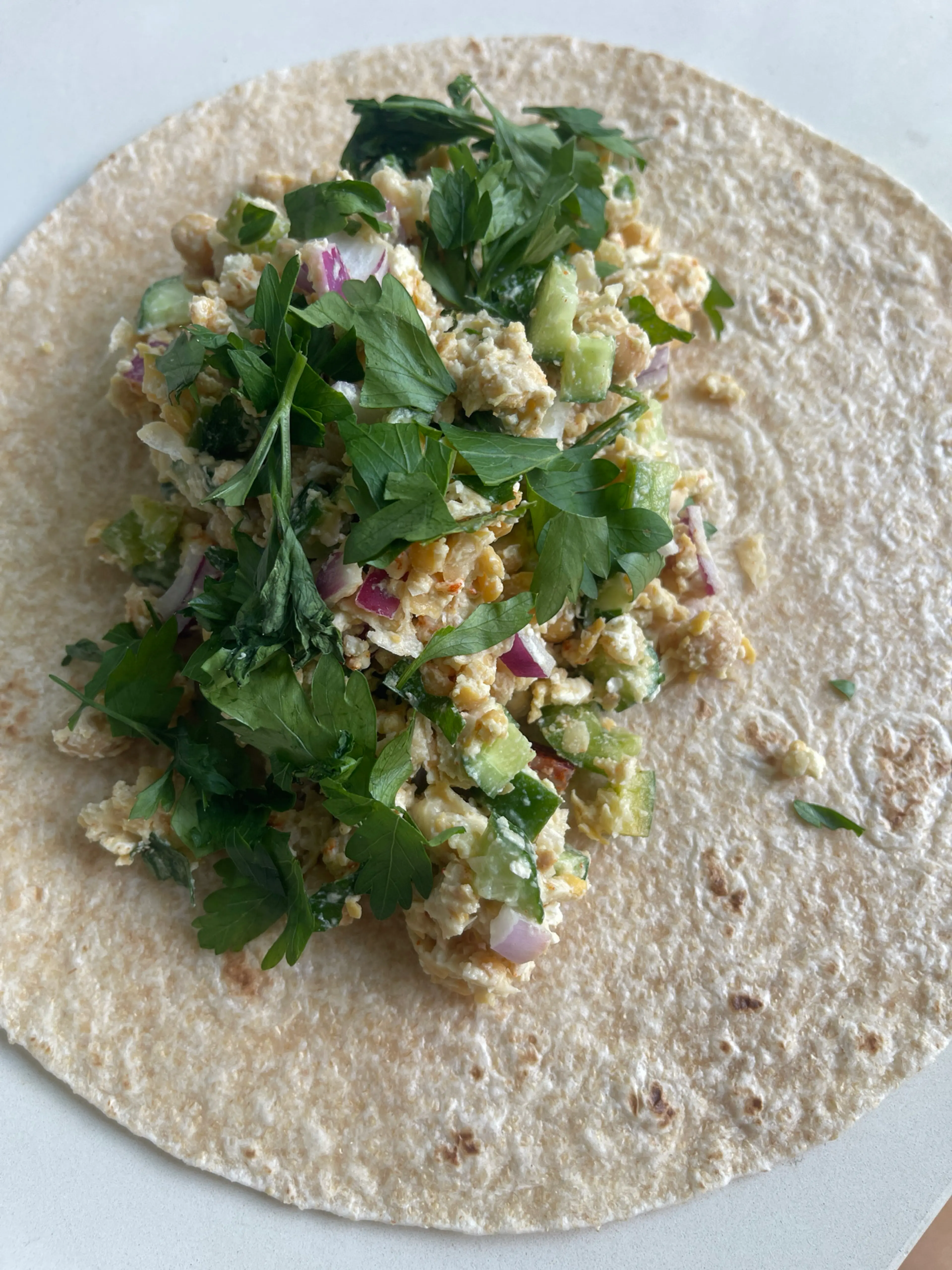 Chickpea Salad Wraps