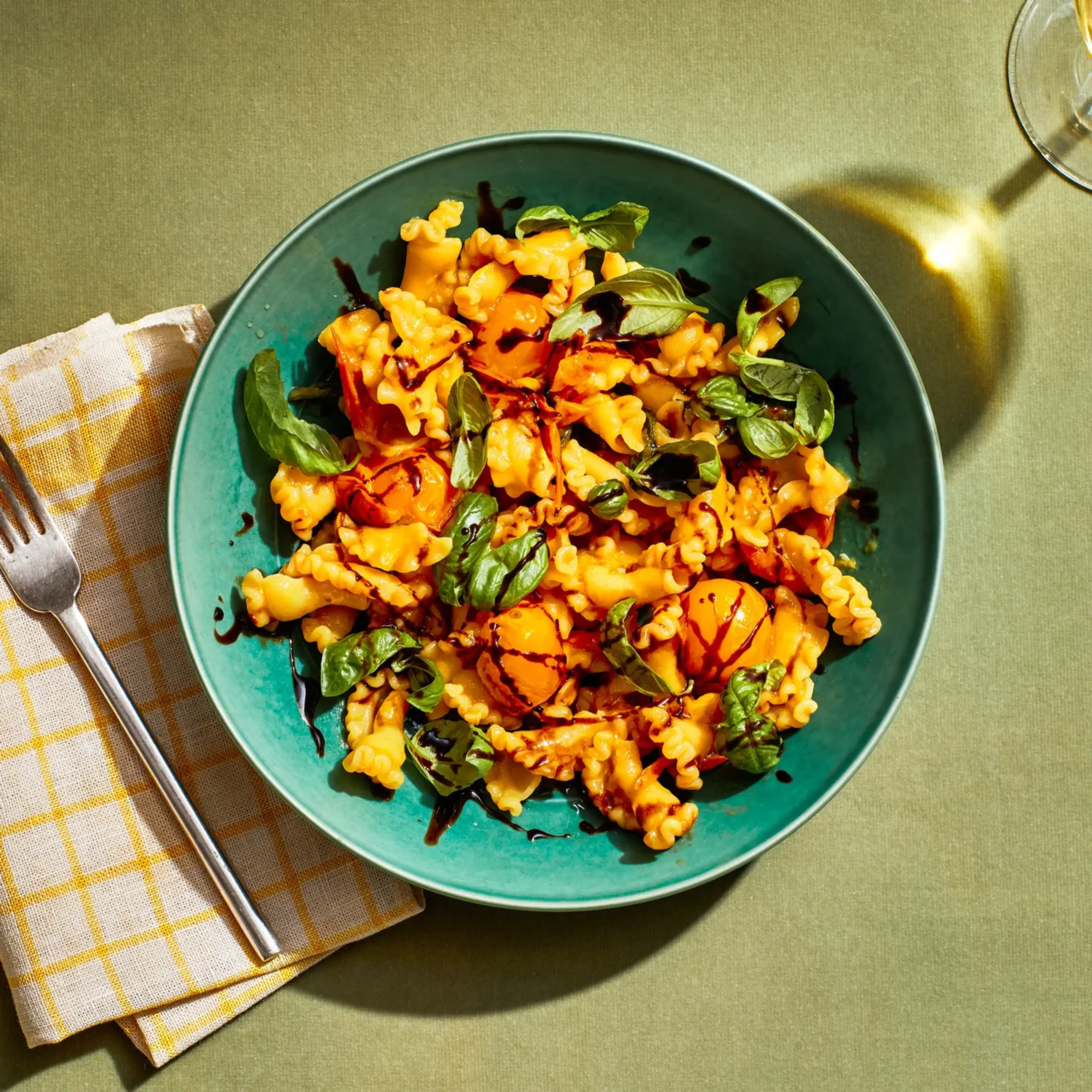 Tangy Balsamic Pasta with Sungold Tomatoes