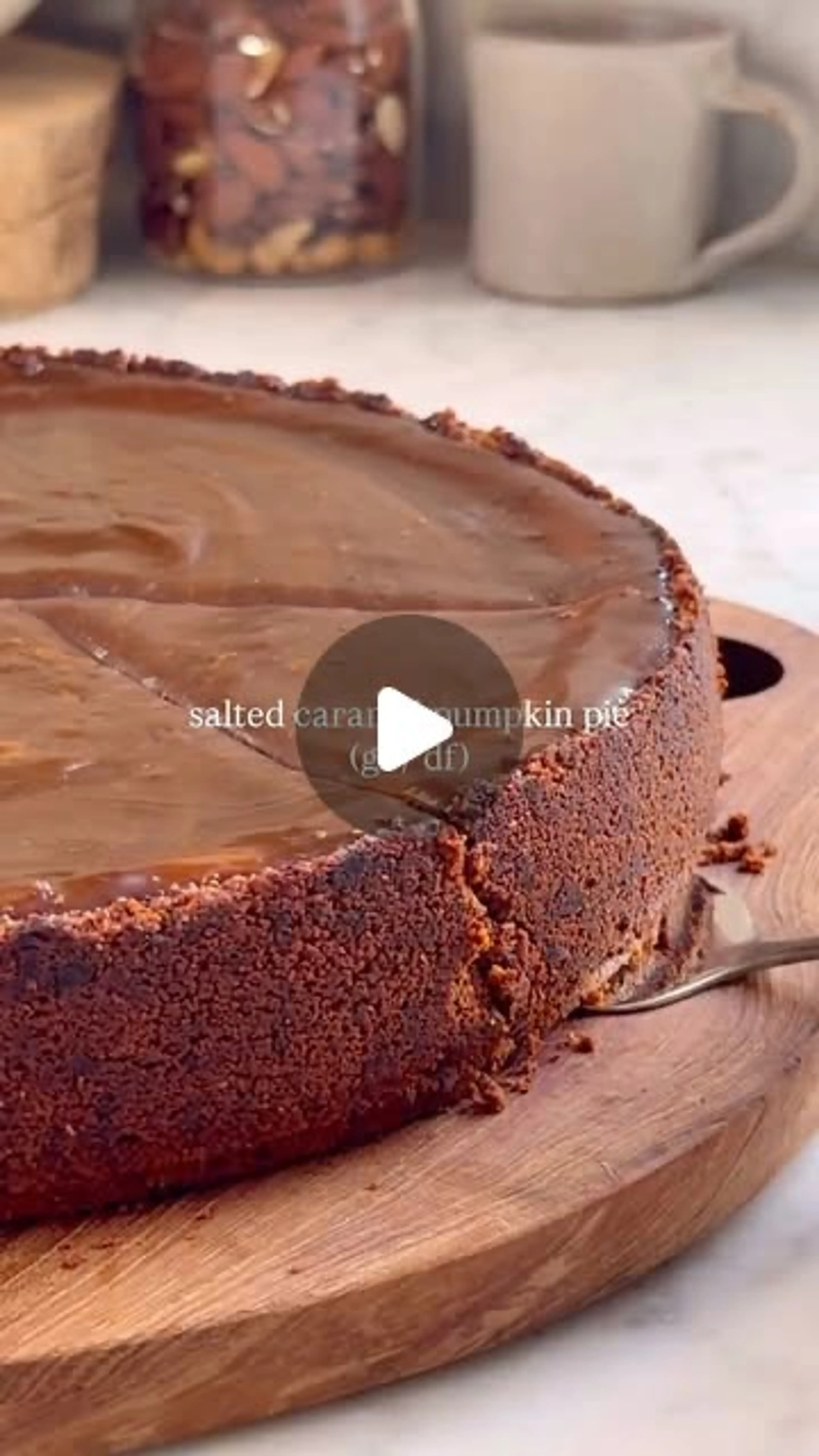 Salted Caramel Pumpkin Pie (gf / Df)