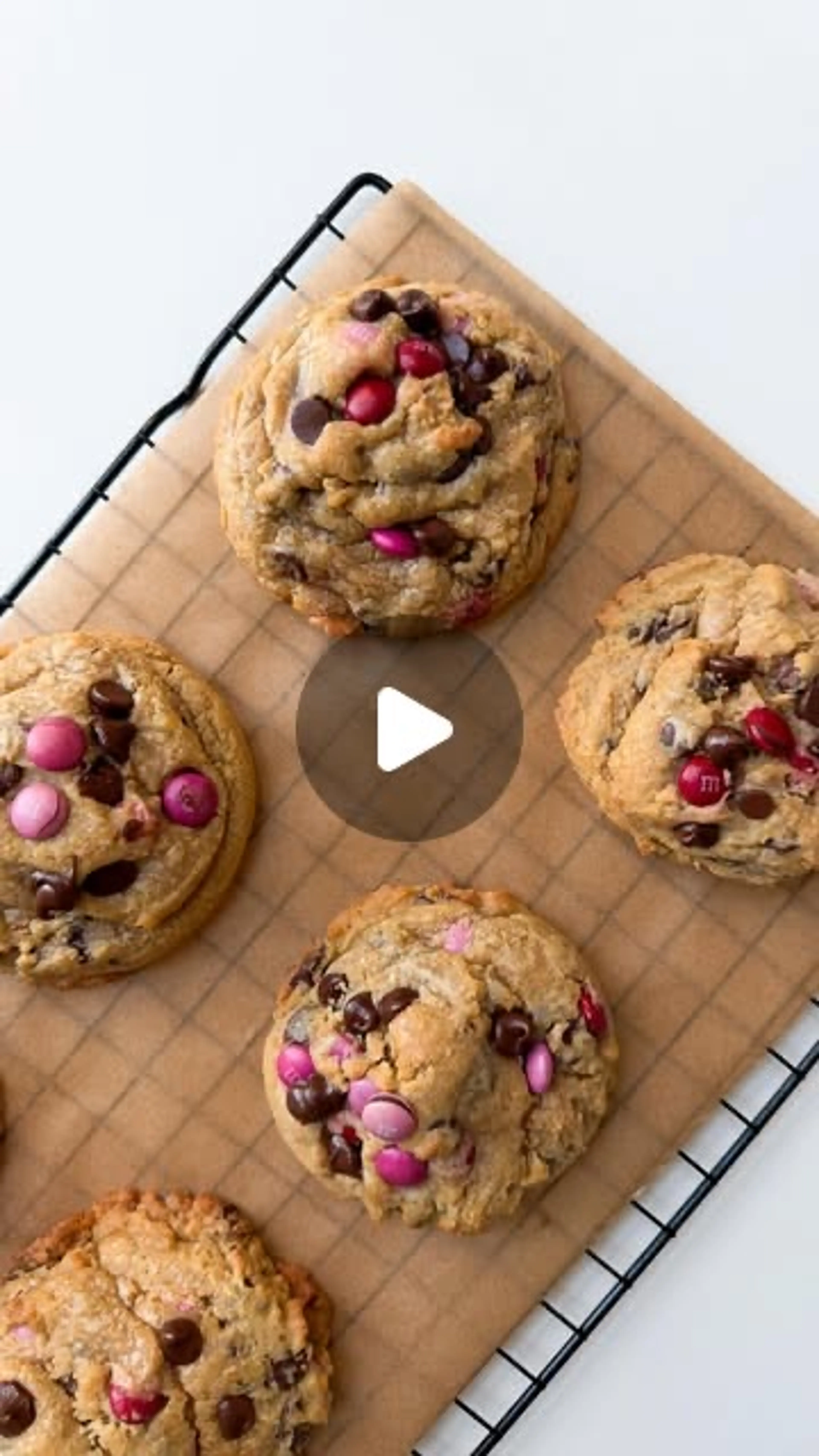 Valentines Edition Thick M&m Cookies