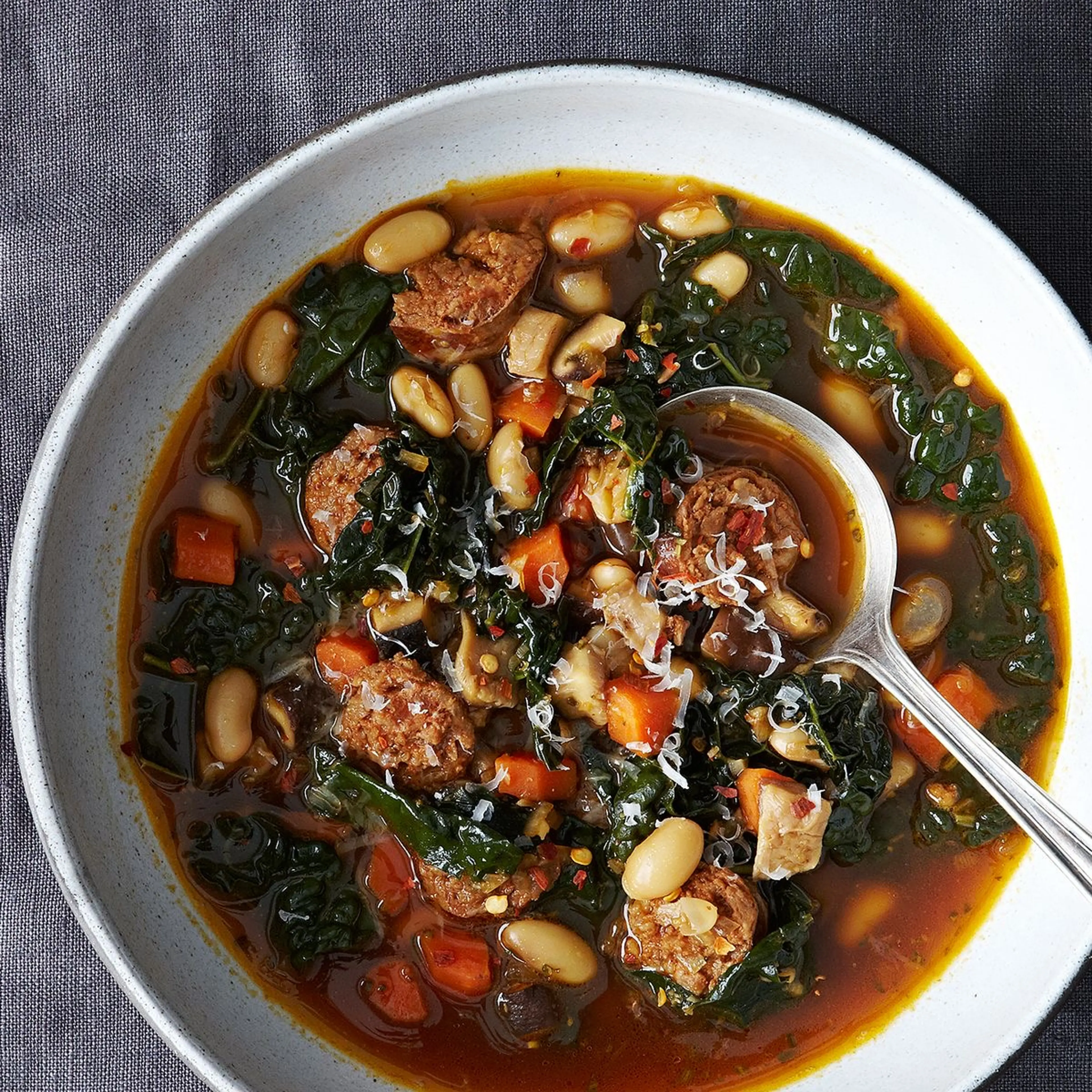 White Bean and Kale Soup with Sausage