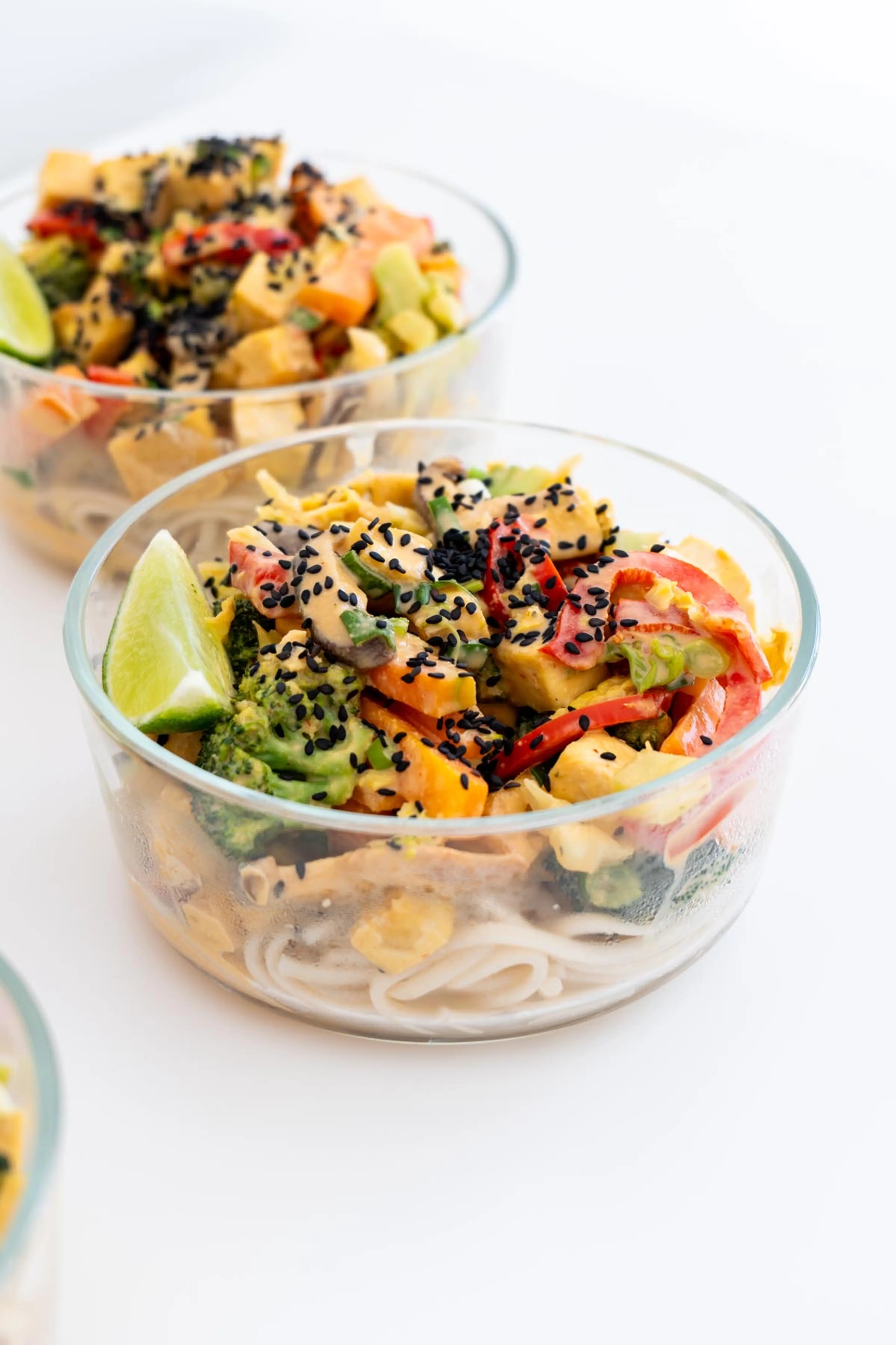 Veggie Noodle Stir Fry with Peanut Lime Sauce