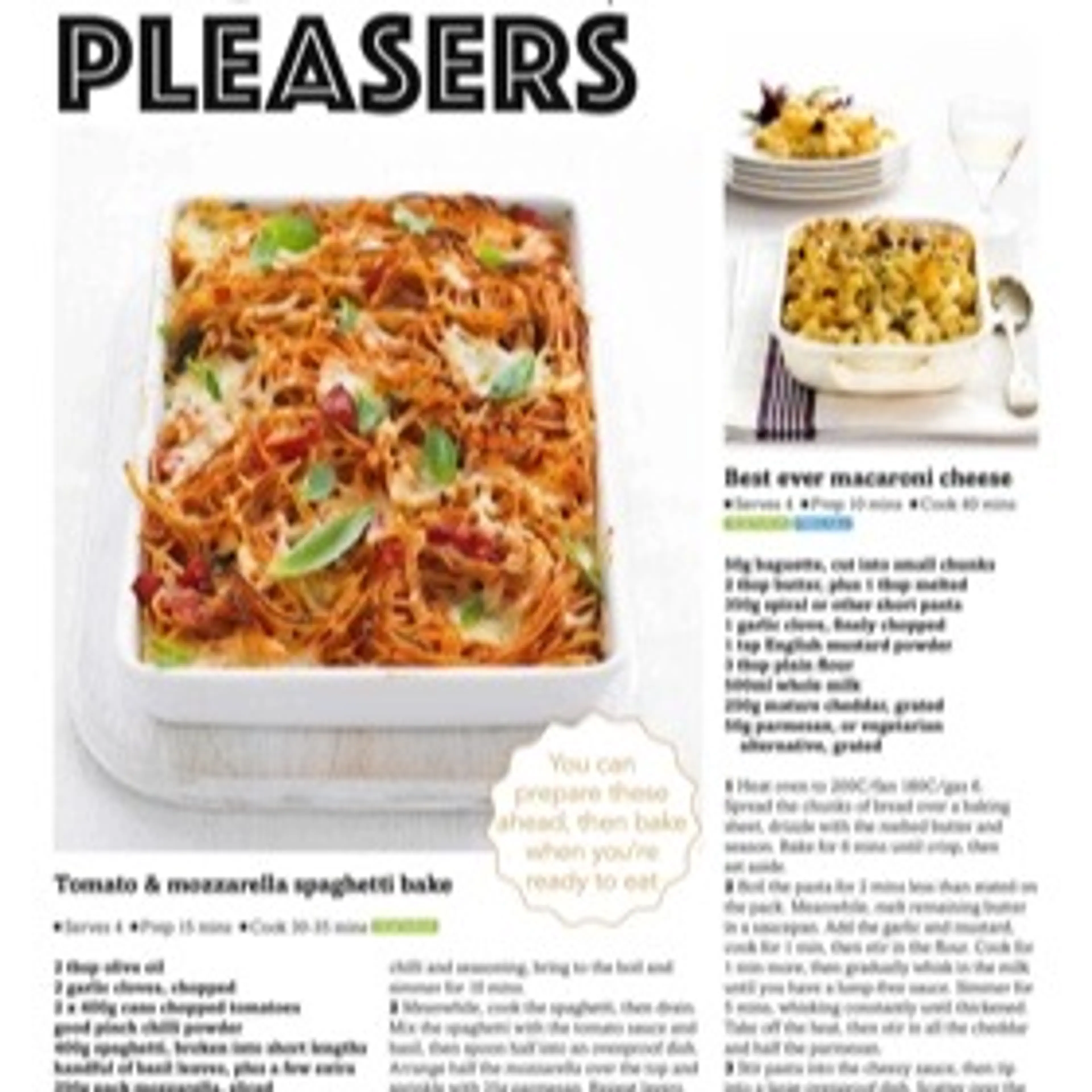Tomato & mozzarella spaghetti bake