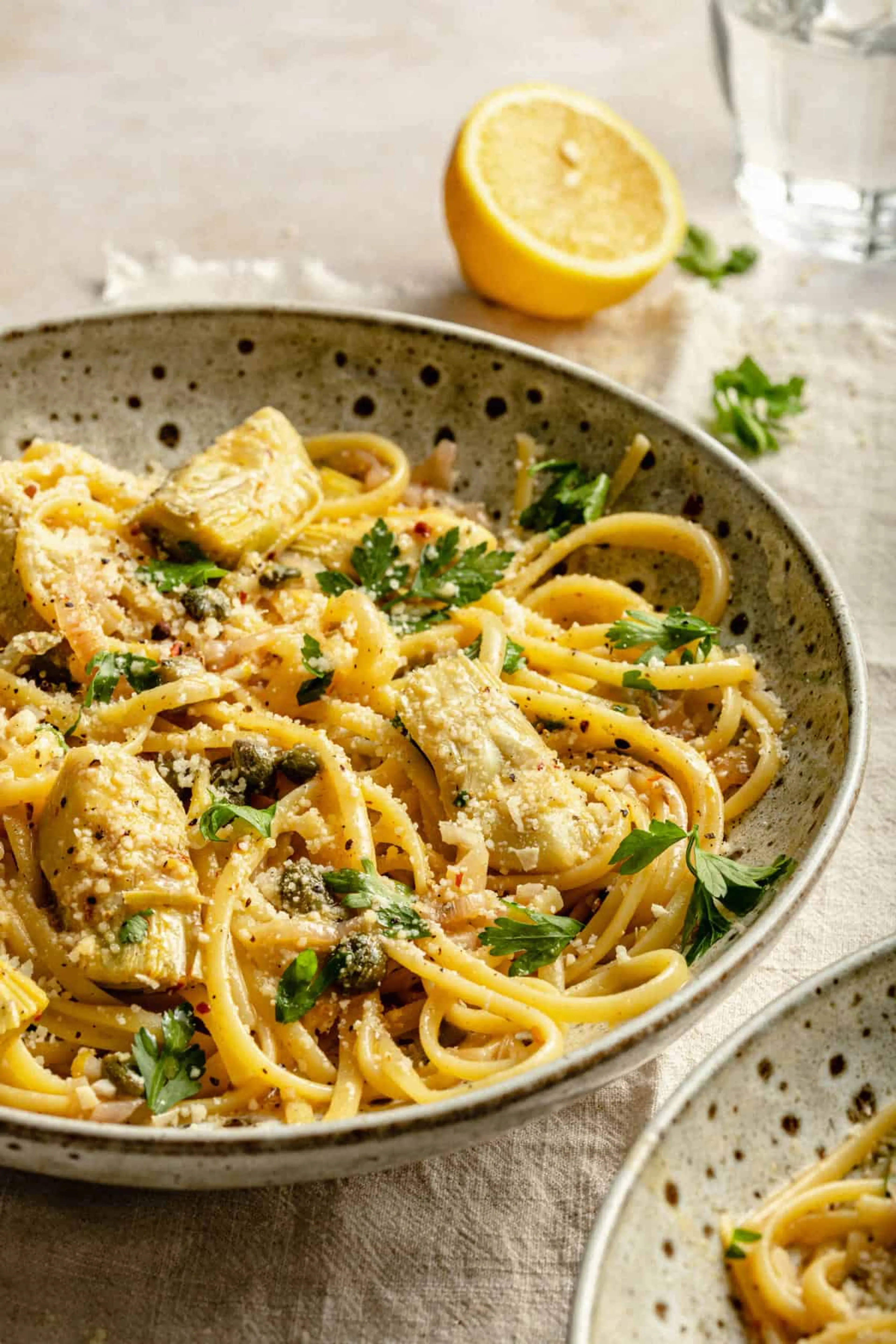 Artichoke and Lemon Linguine
