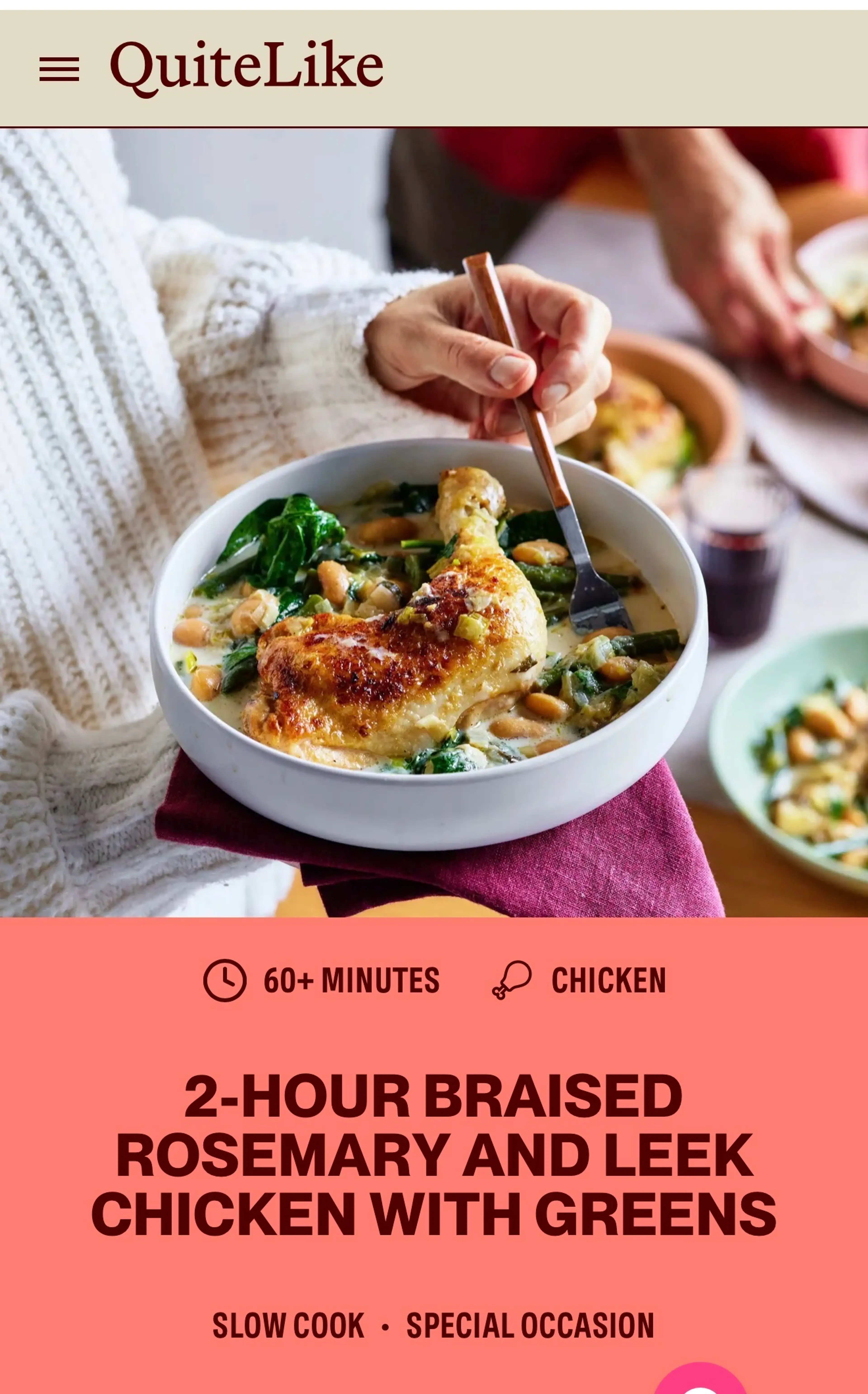 2-HOUR BRAISED ROSEMARY AND LEEK CHICKEN WITH GREENS
