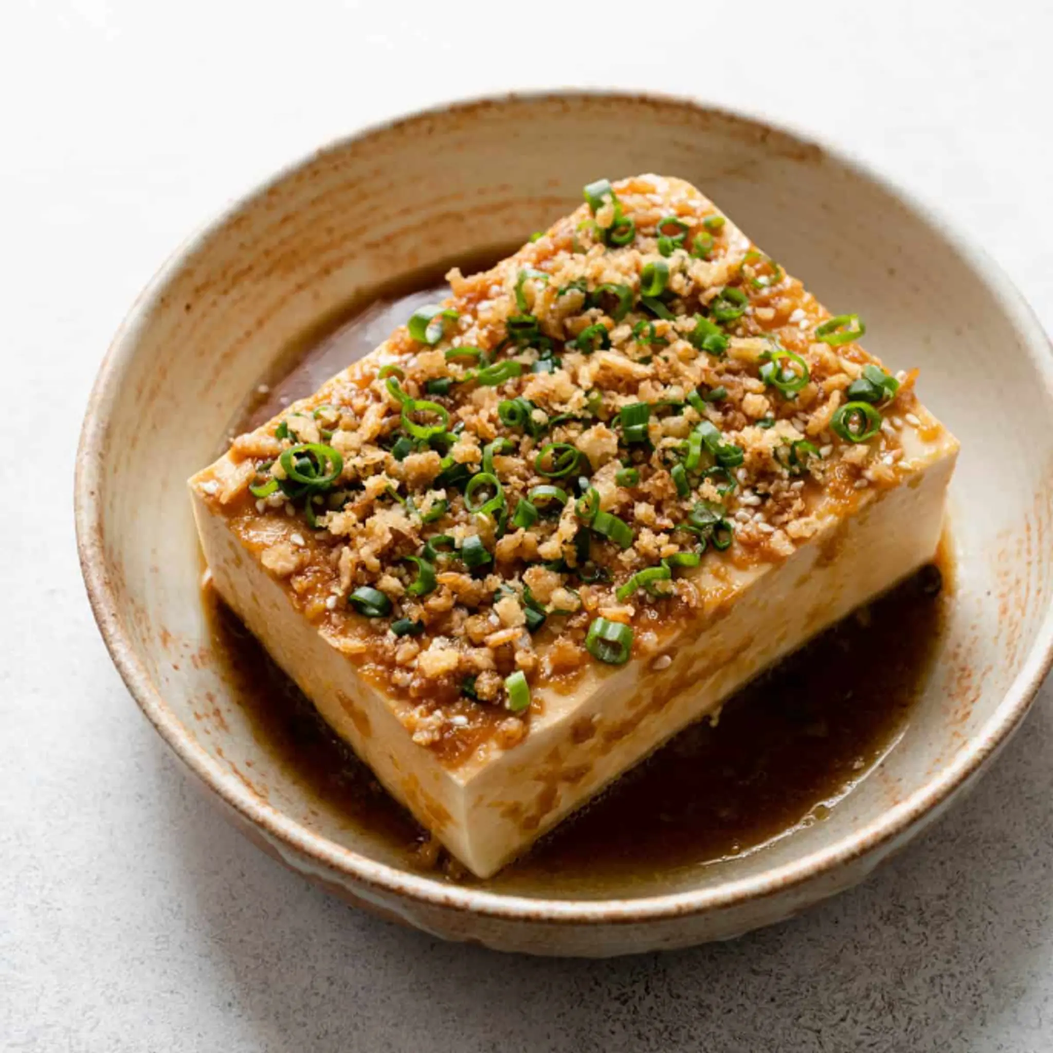 Cold Tofu with Tangy & Garlicky Sauce