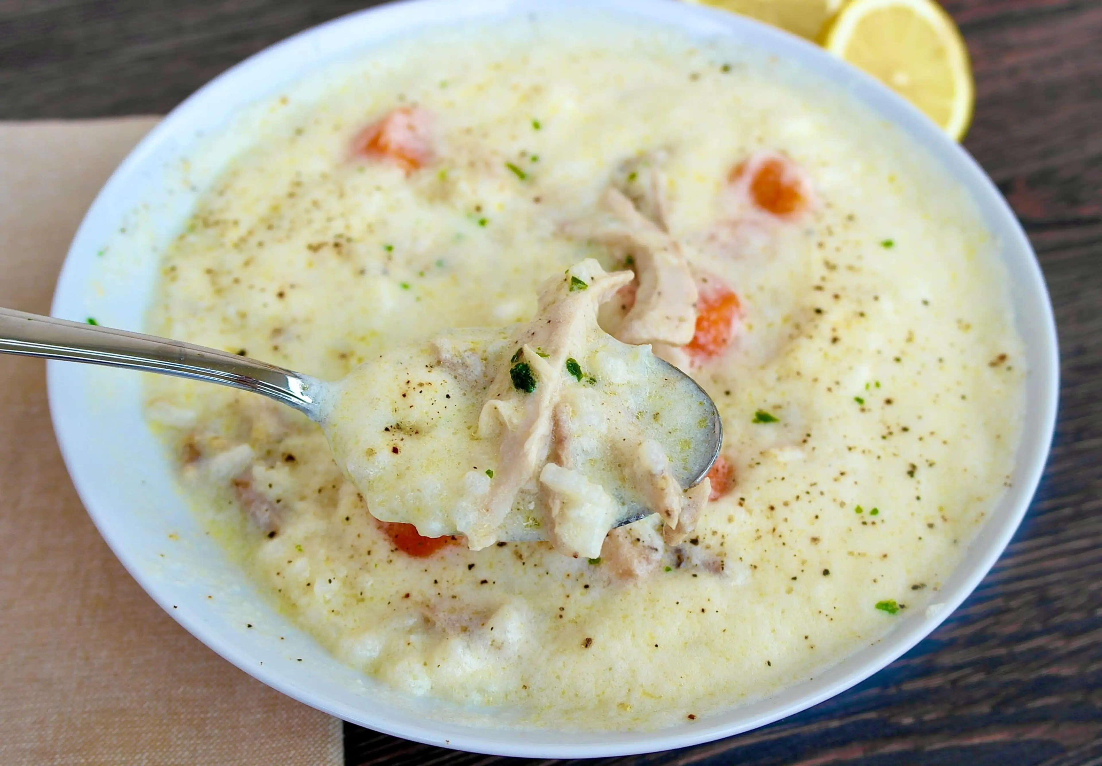 Authentic Avgolemono Soup - Greek Lemon Chicken Soup