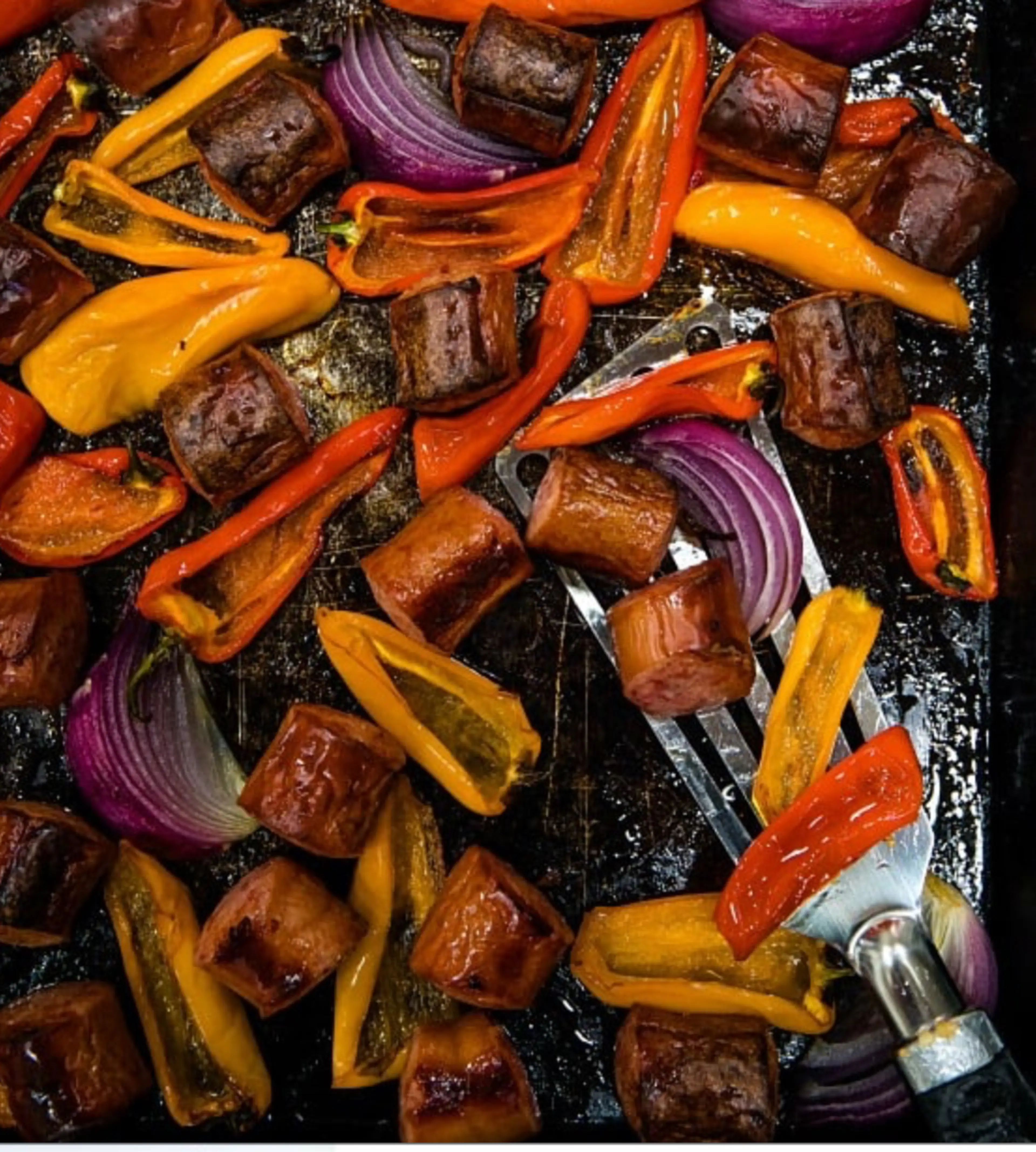 Sausage And Peppers Sheet pan