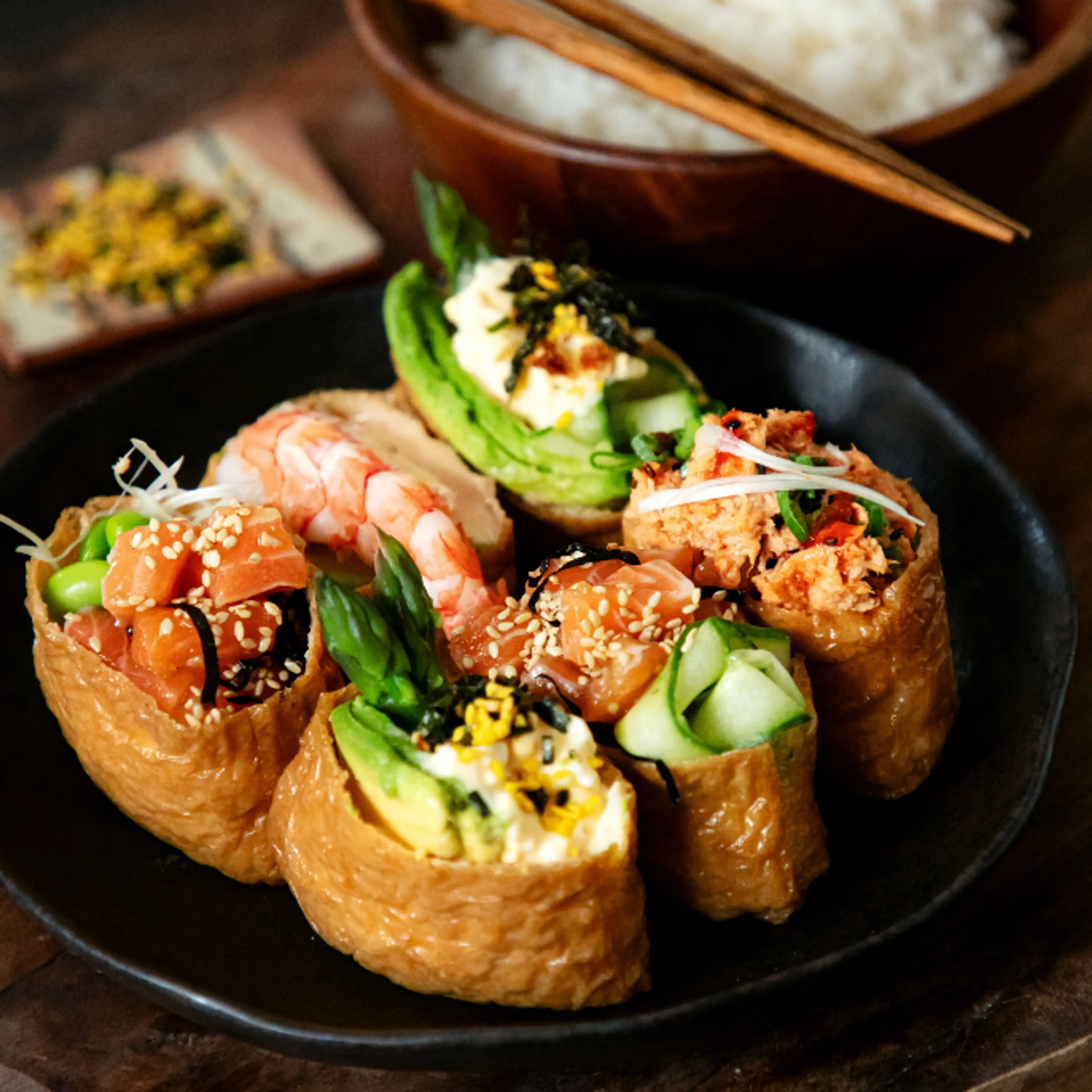 Sushis au tofu frit (Inari Sushi いなり寿司)