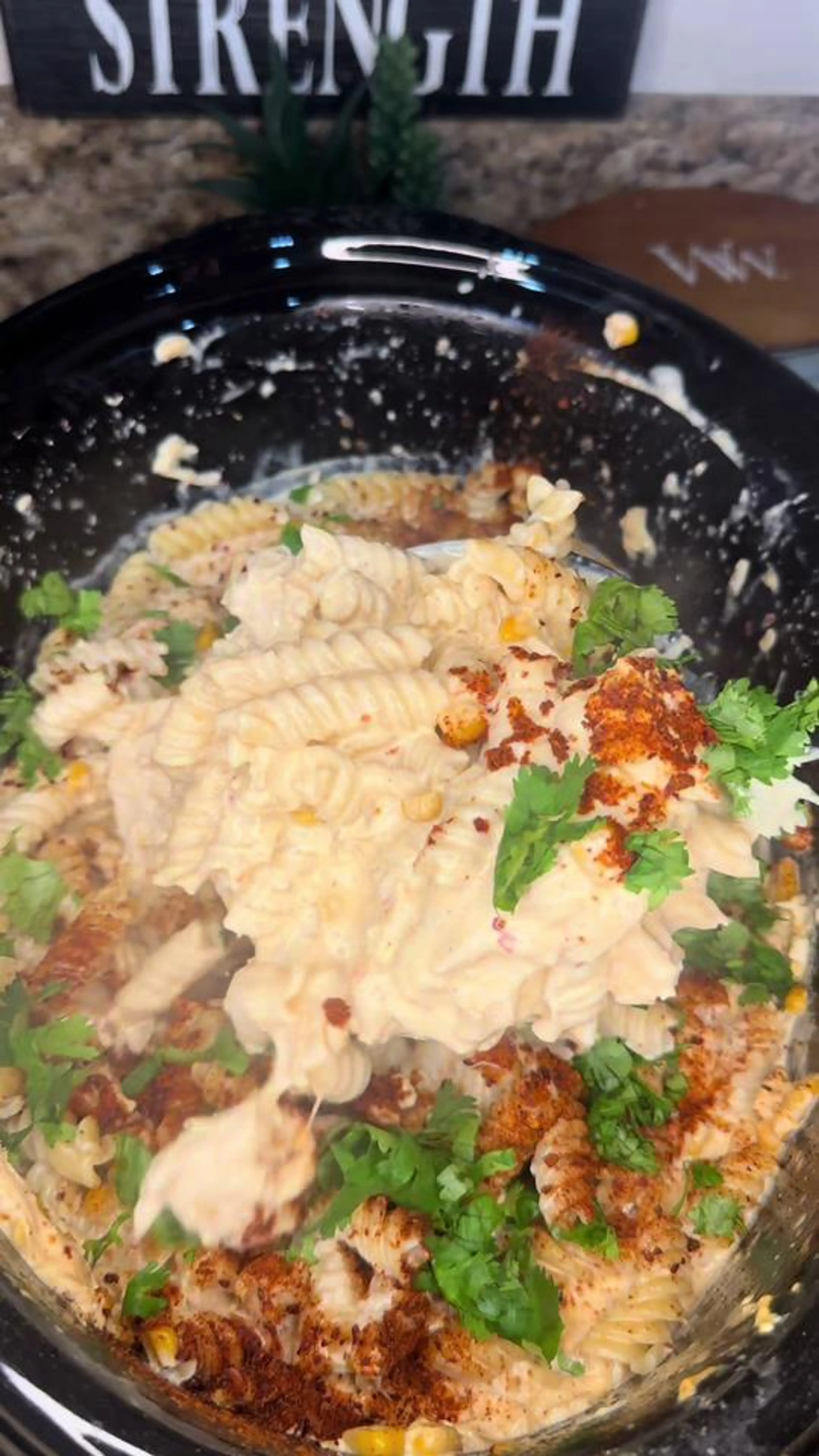 Crockpot Street Corn Chicken Pasta