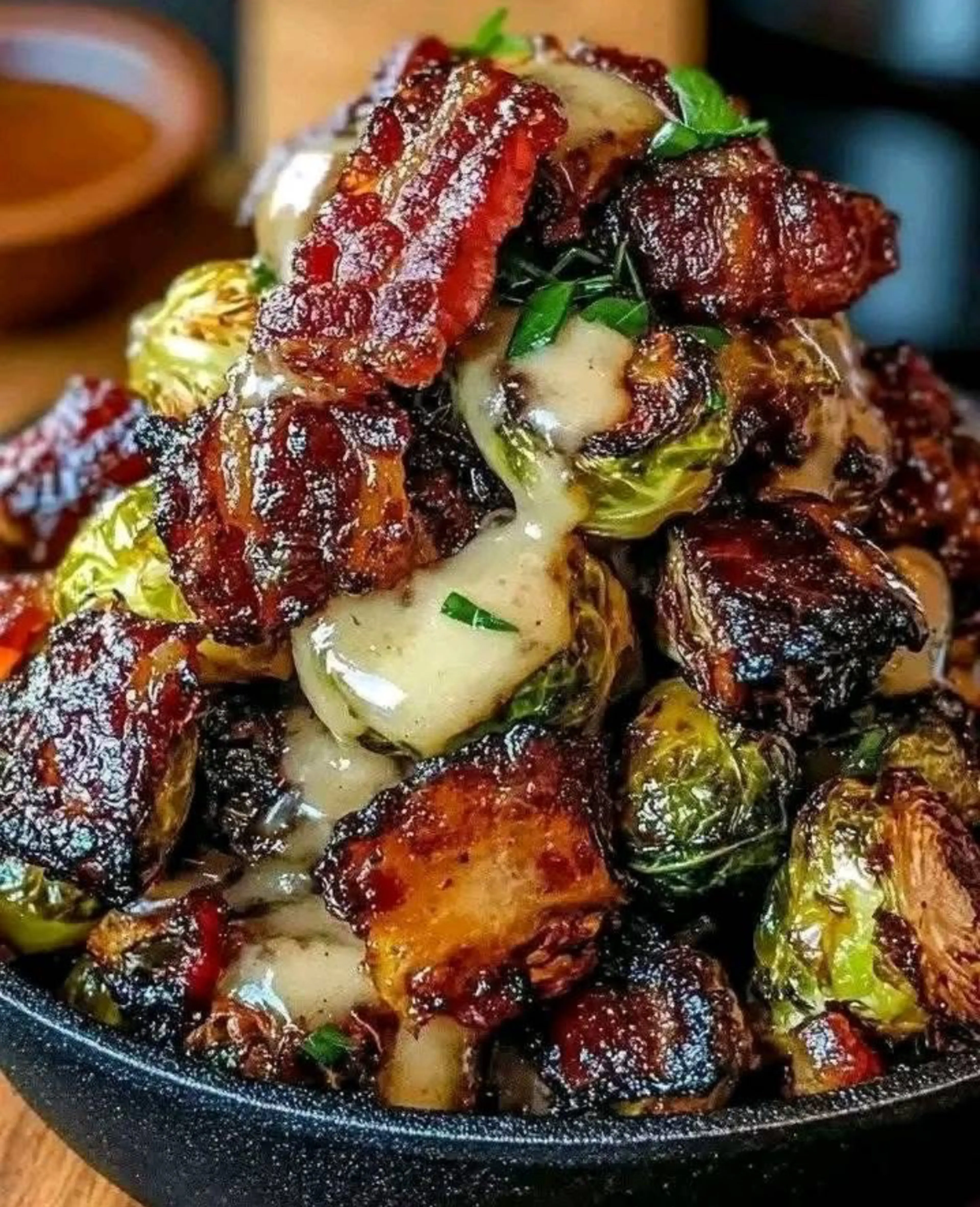 Honey-Glazed Roasted Brussels Sprouts with Bacon Recipe