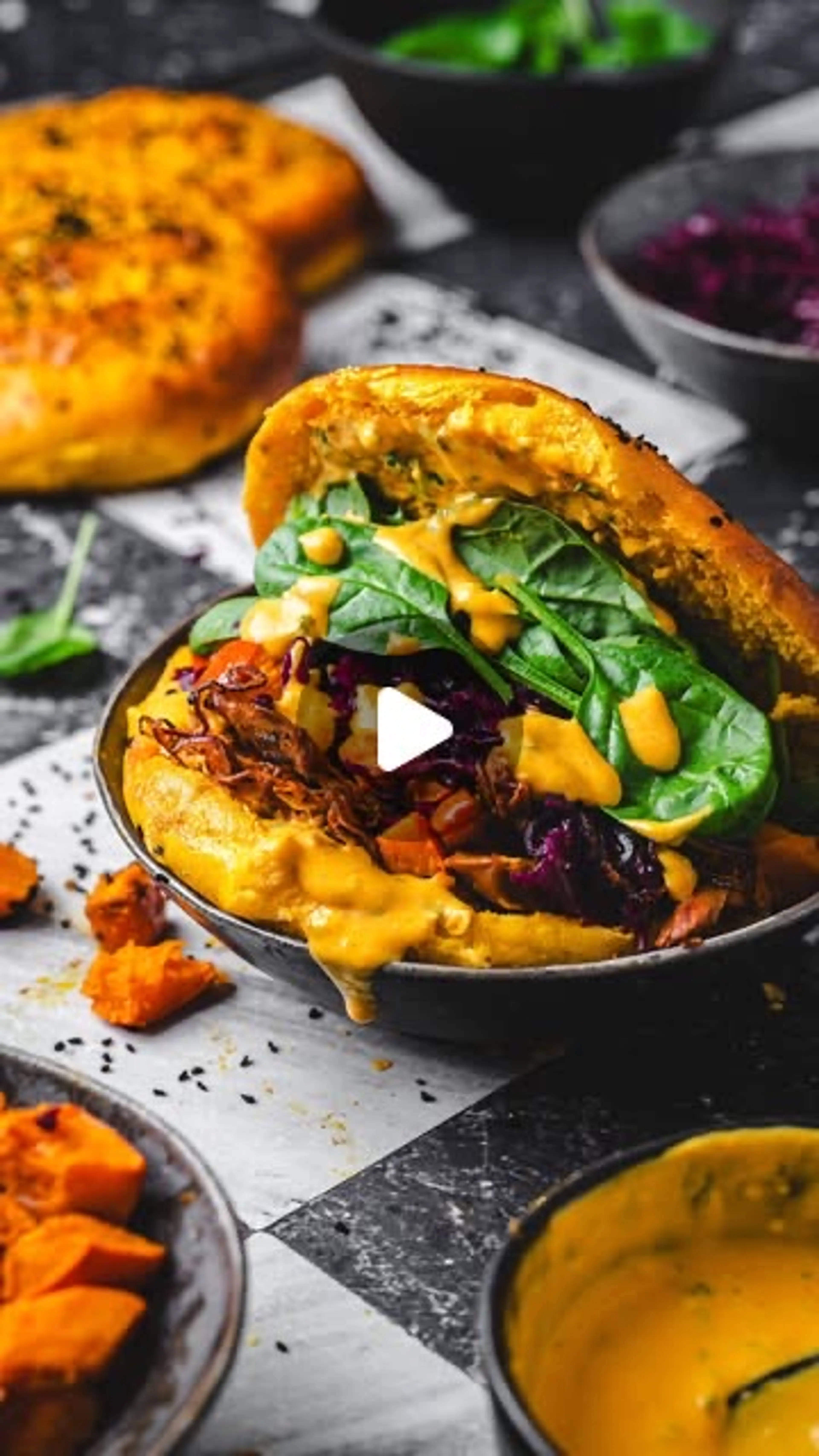 Kürbis Döner Mit Selbstgemachtem Fladenbrot