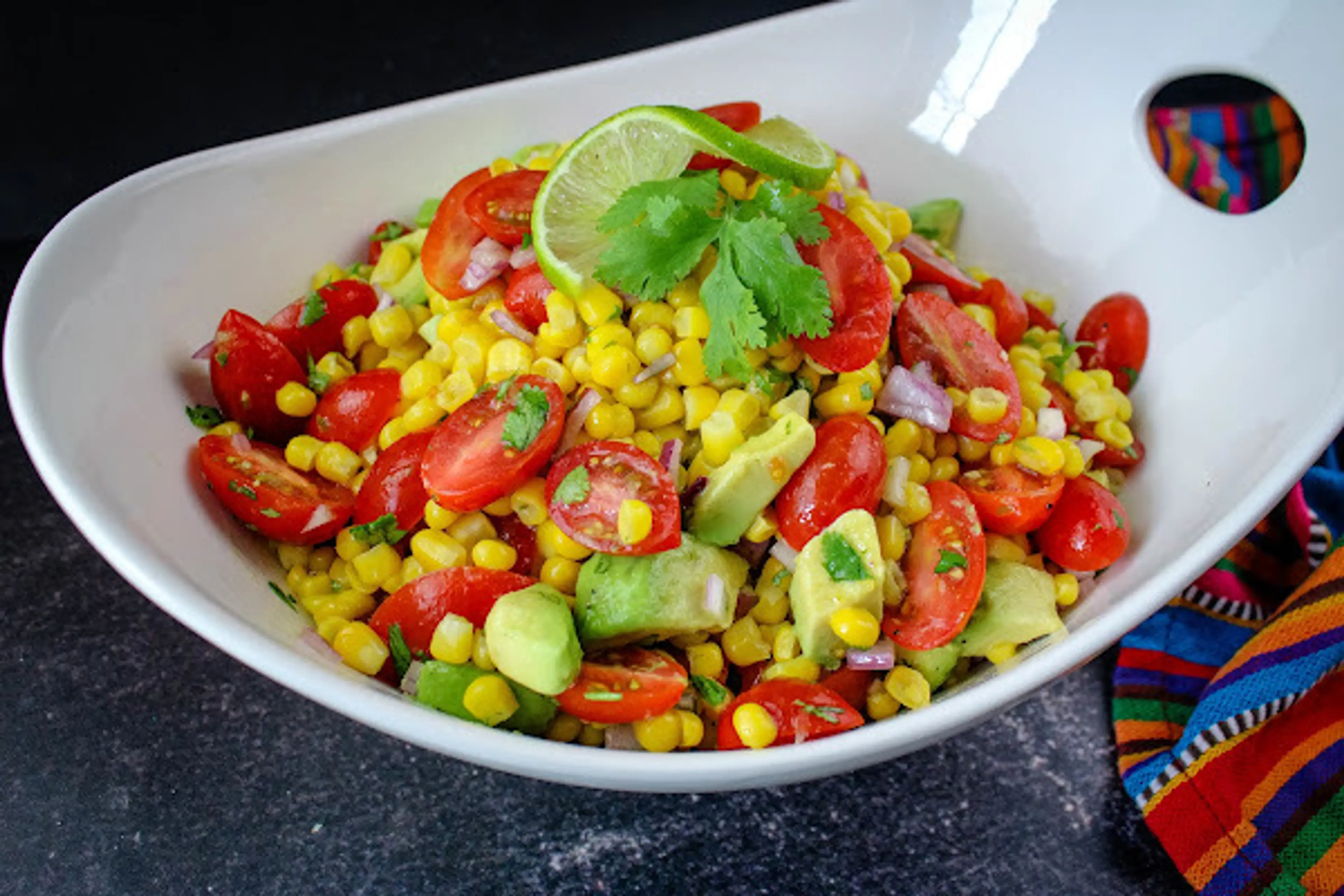 Corn, Avocado, and Tomato Salad