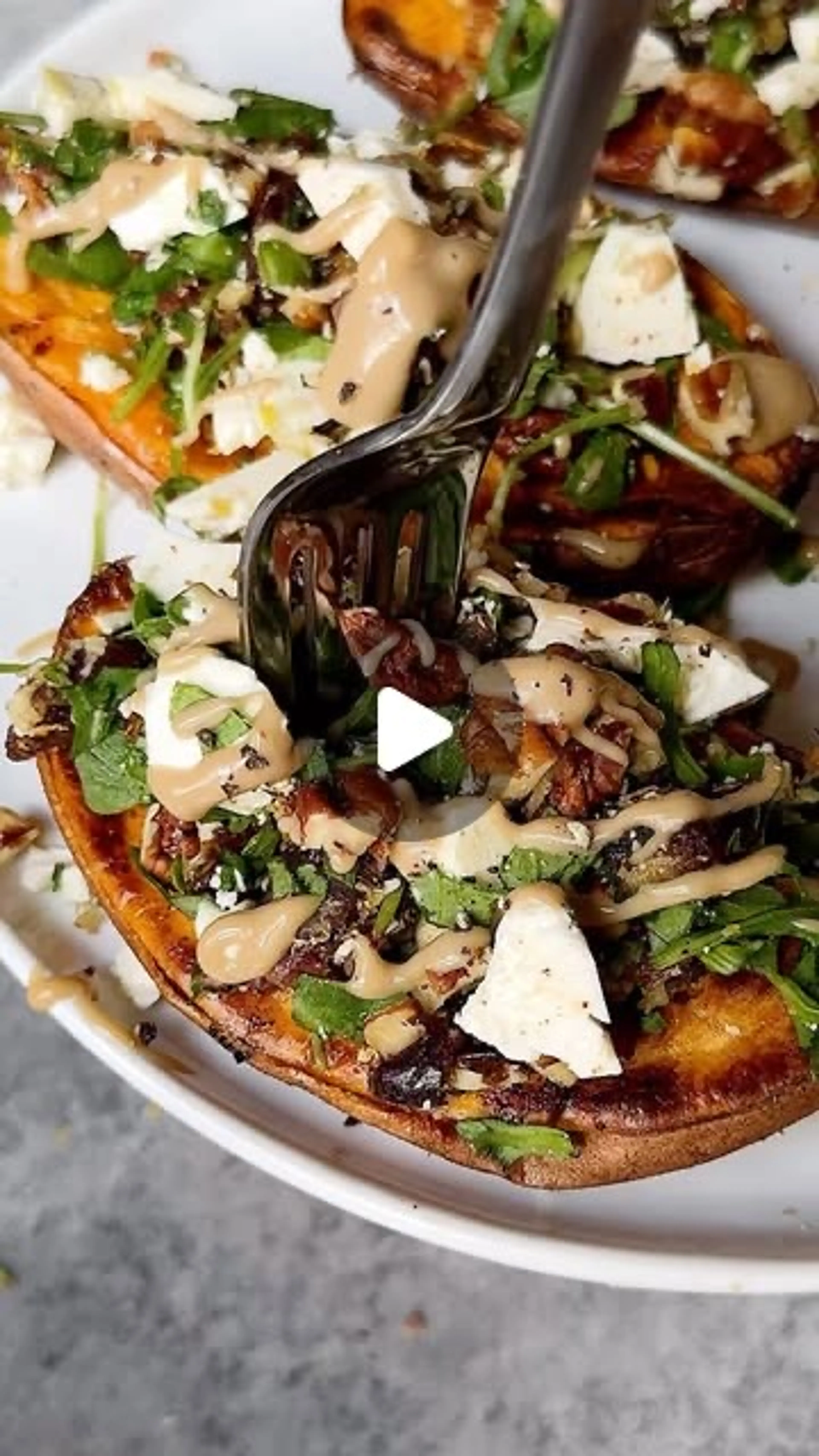 Sweet Potato Boats with Pecan-feta-date Crumble! Using My Fa