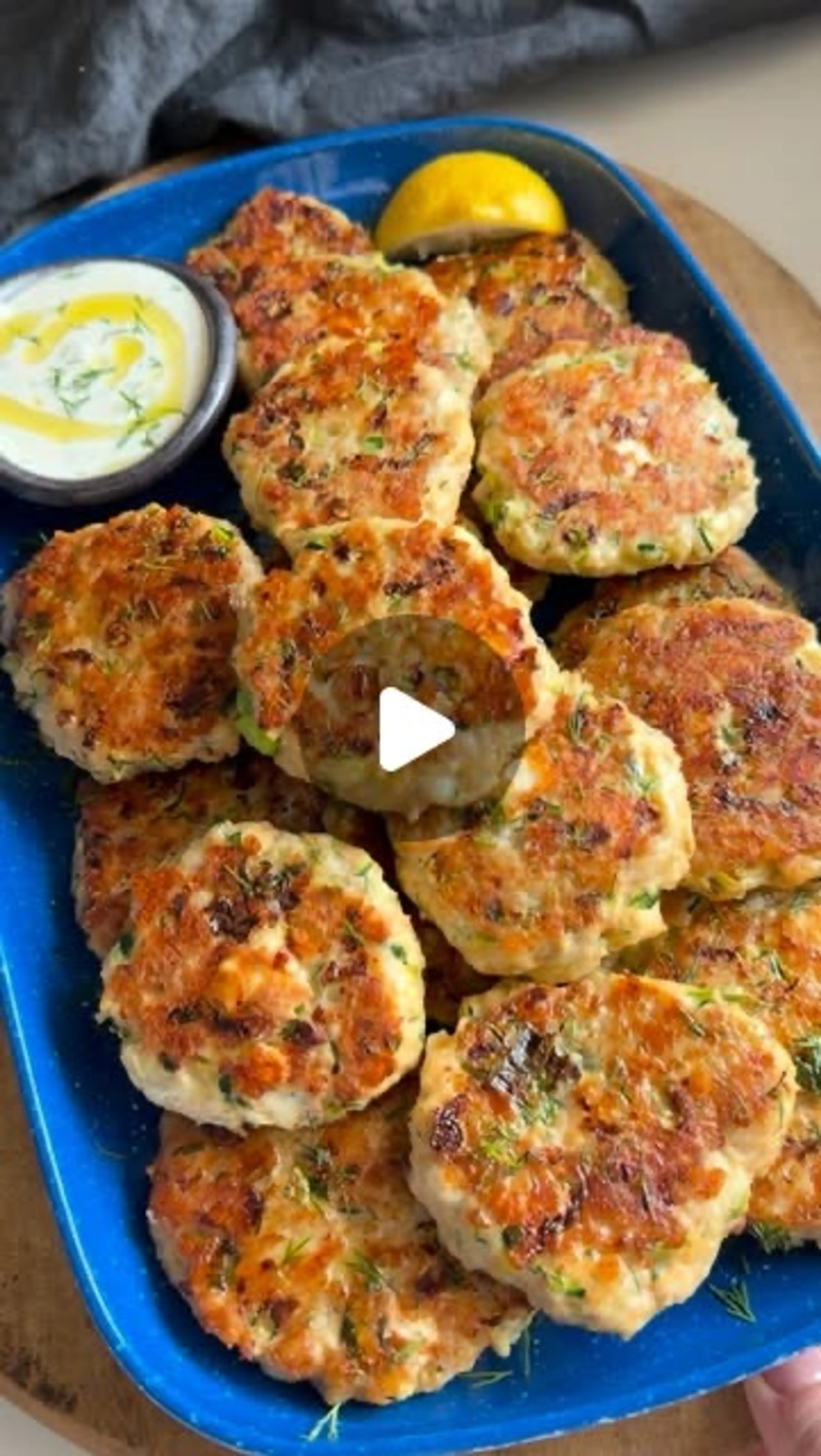 Low Carb High Protein Chicken Zucchini + Feta Fritters