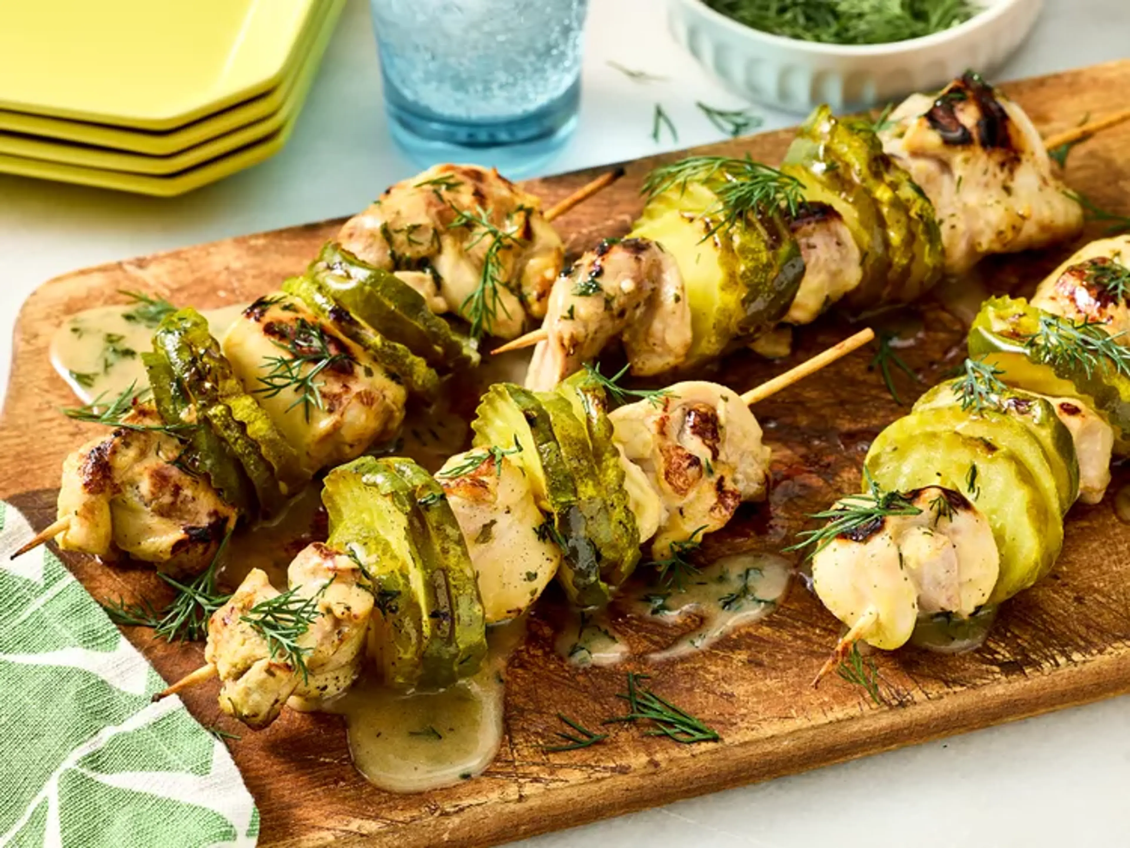 Pickle Chicken Skewers
