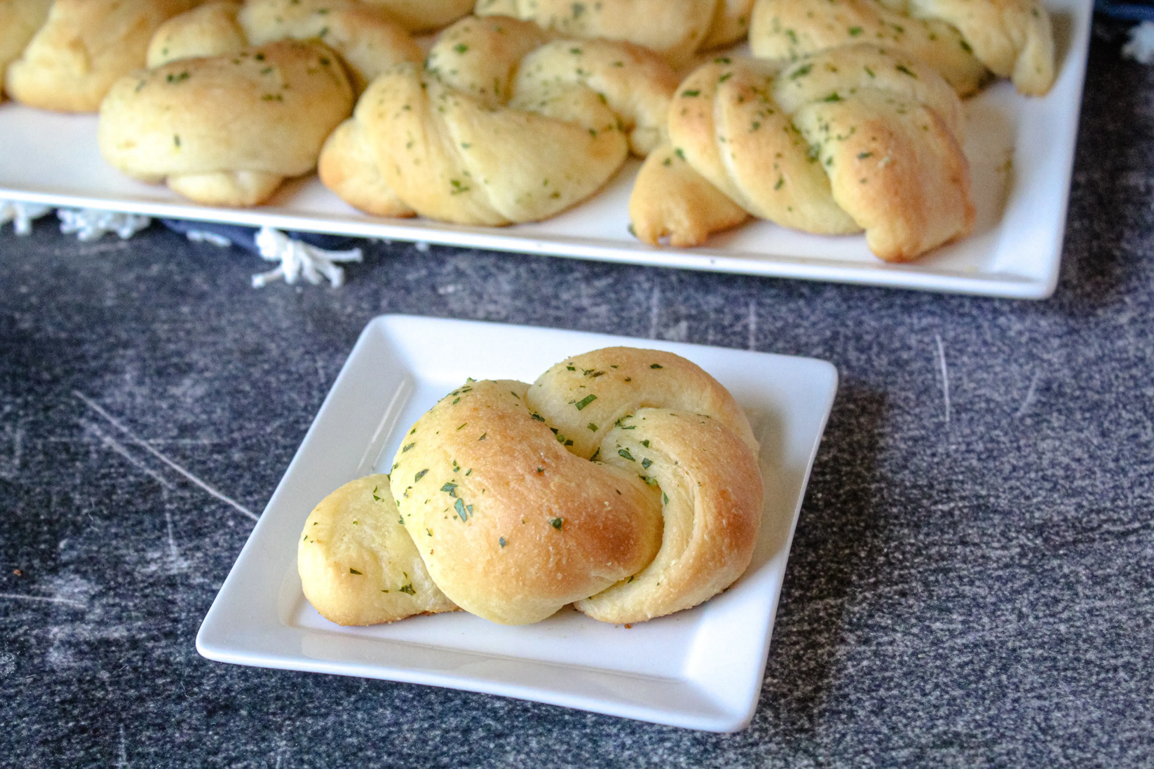 Bread Machine Garlic Knots