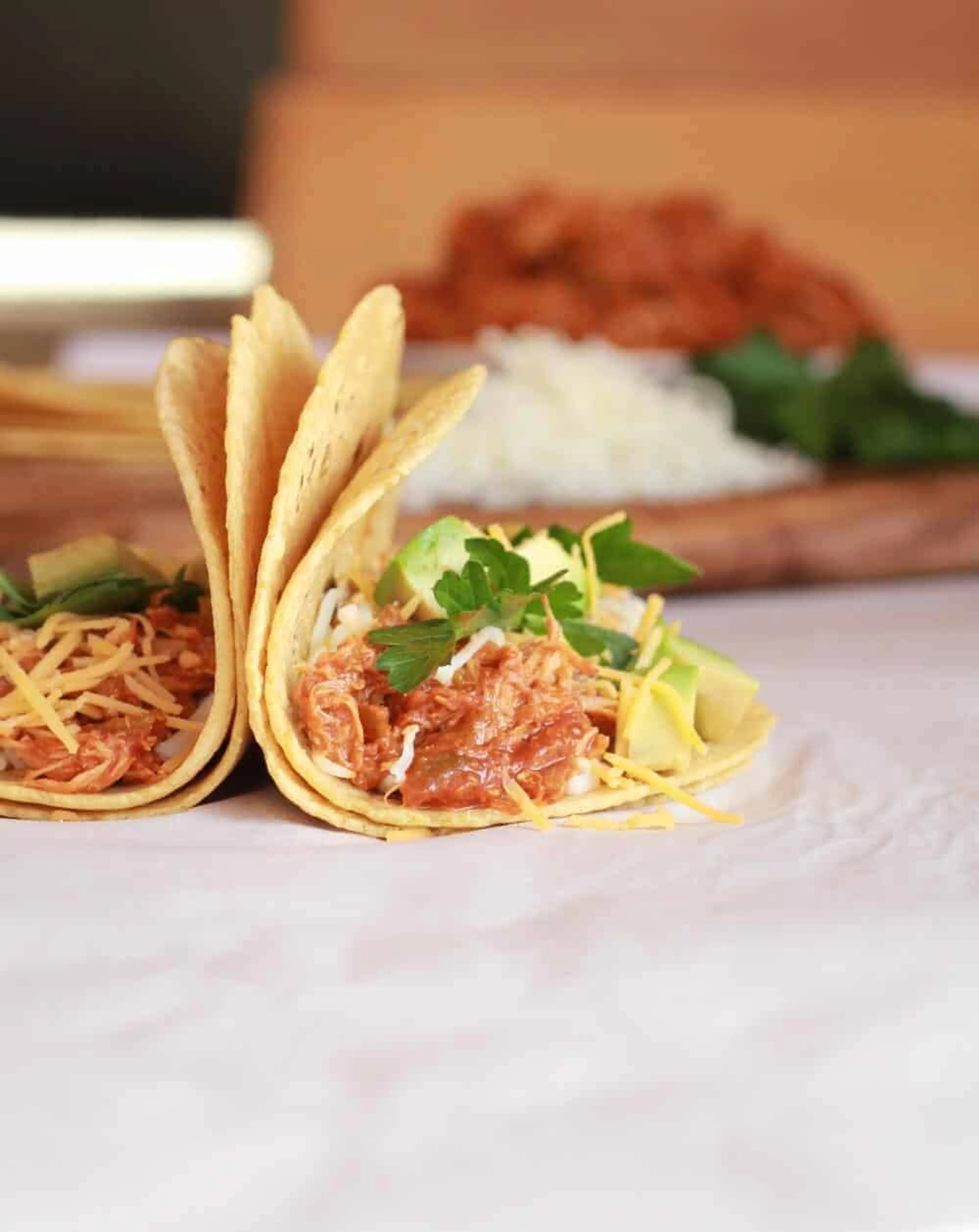 Crockpot Spiced Chicken Tacos