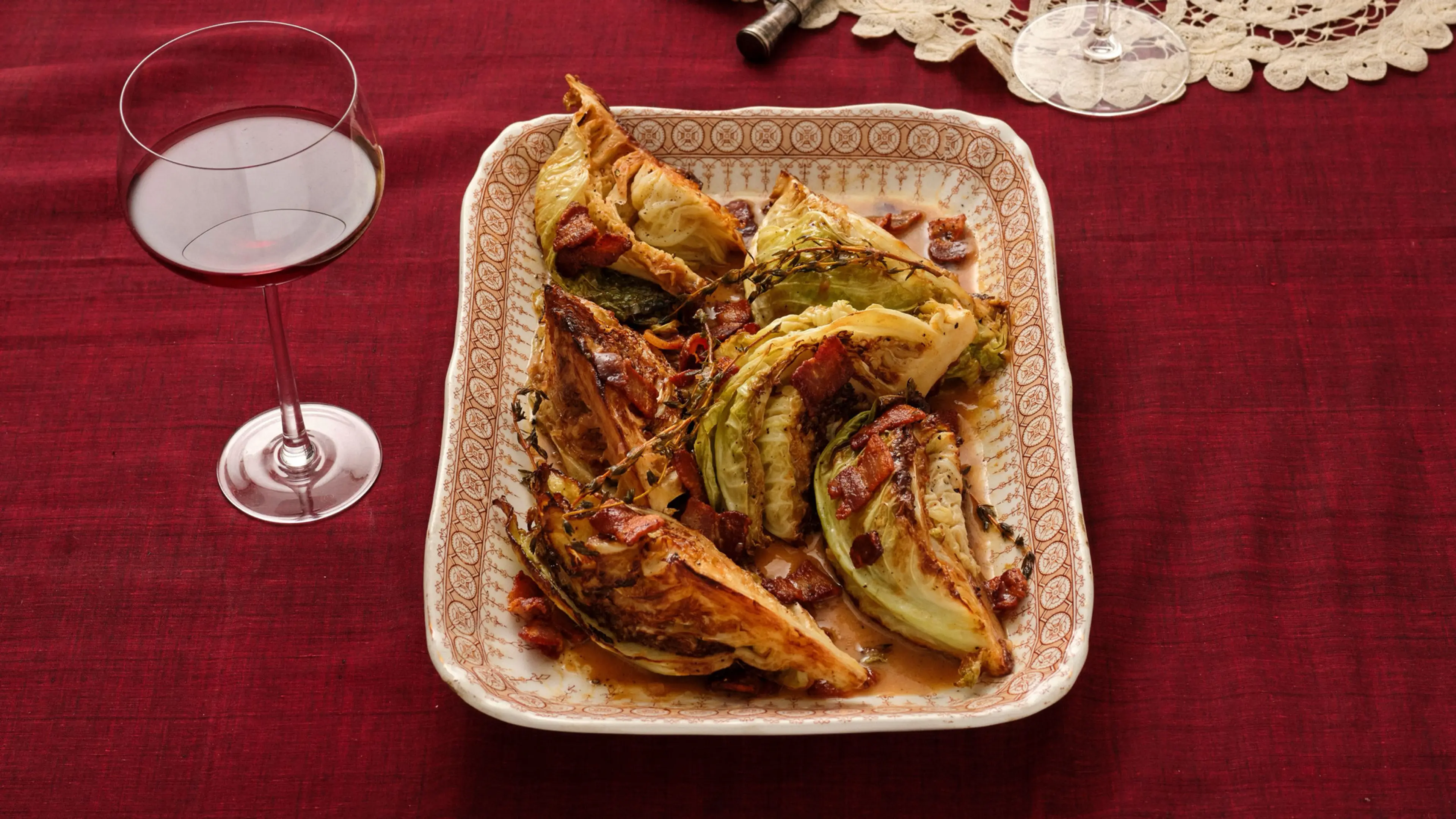 Maple Bacon Cabbage Wedges