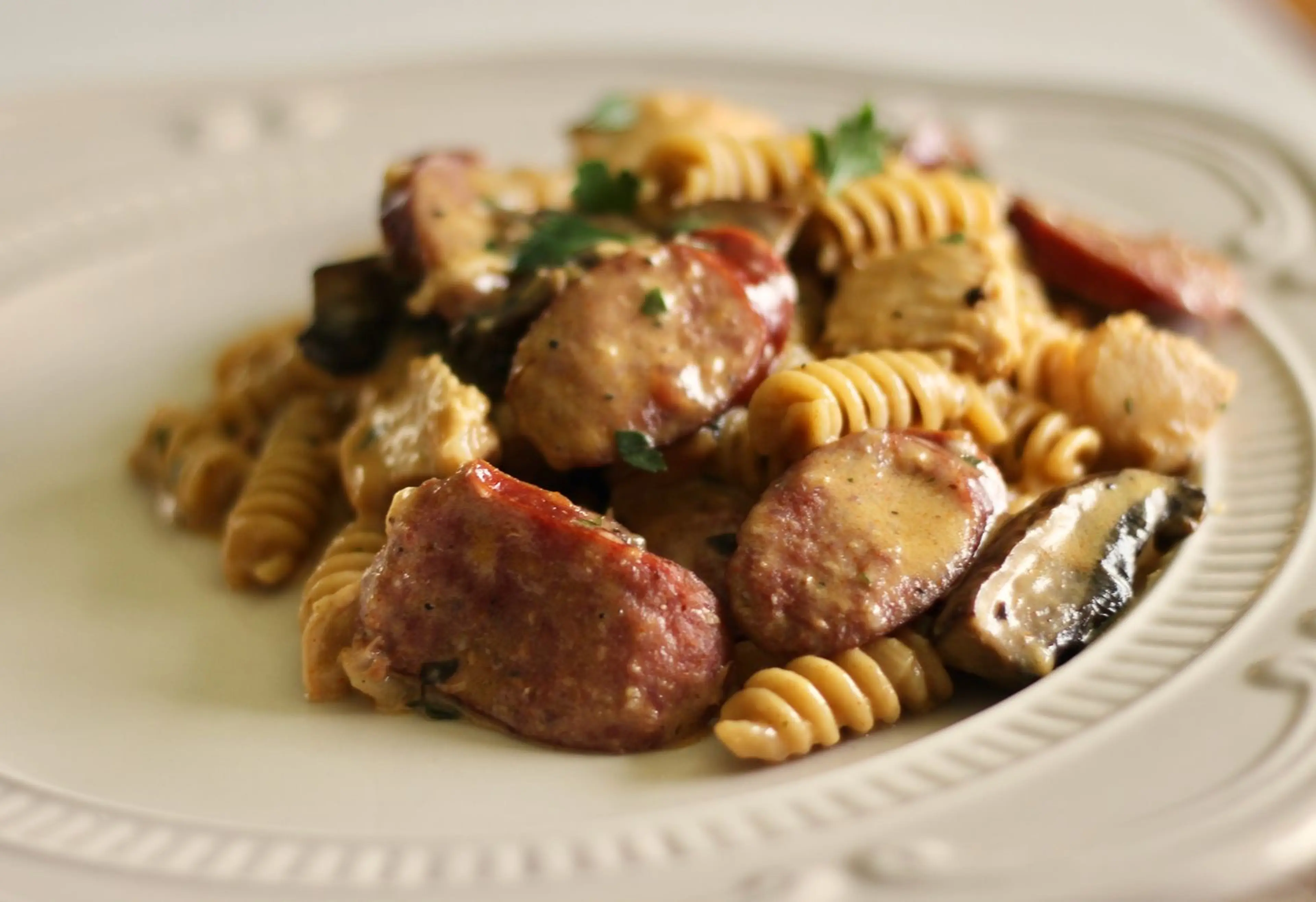 One-Pot Cajun Chicken and Sausage Alfredo Pasta