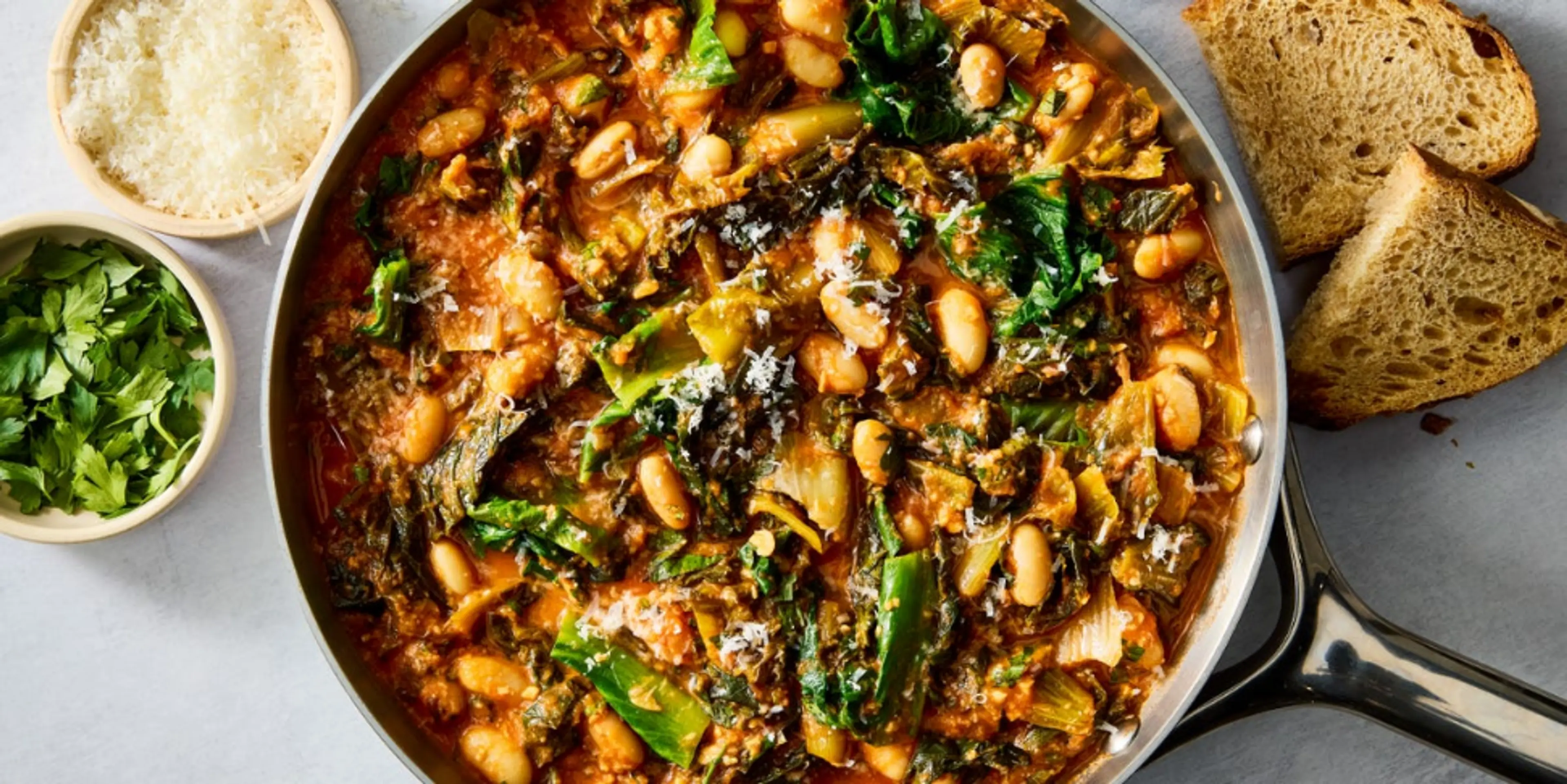 Mediterranean White Beans & Greens
