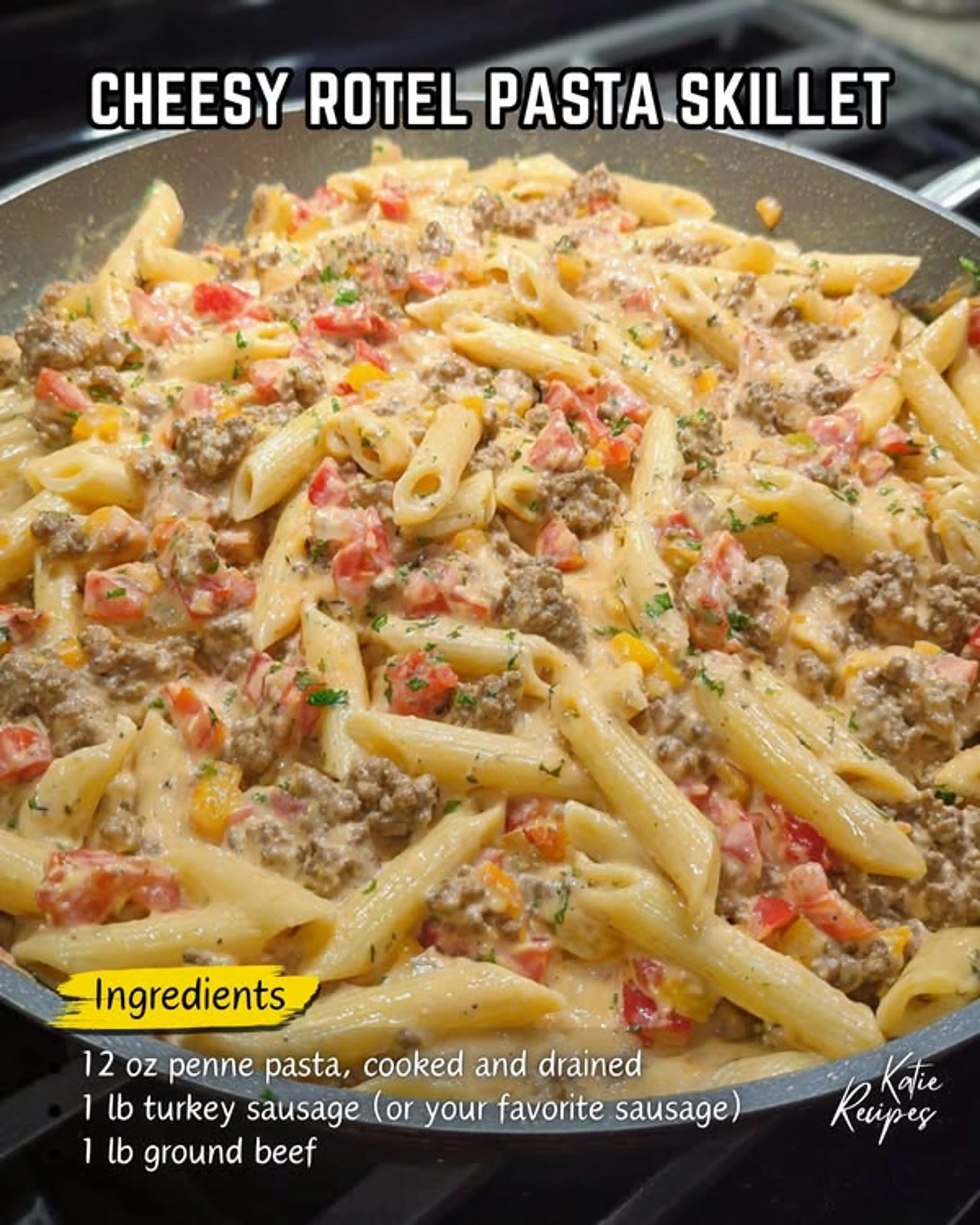 Cheesy Rotel Pasta Skillet