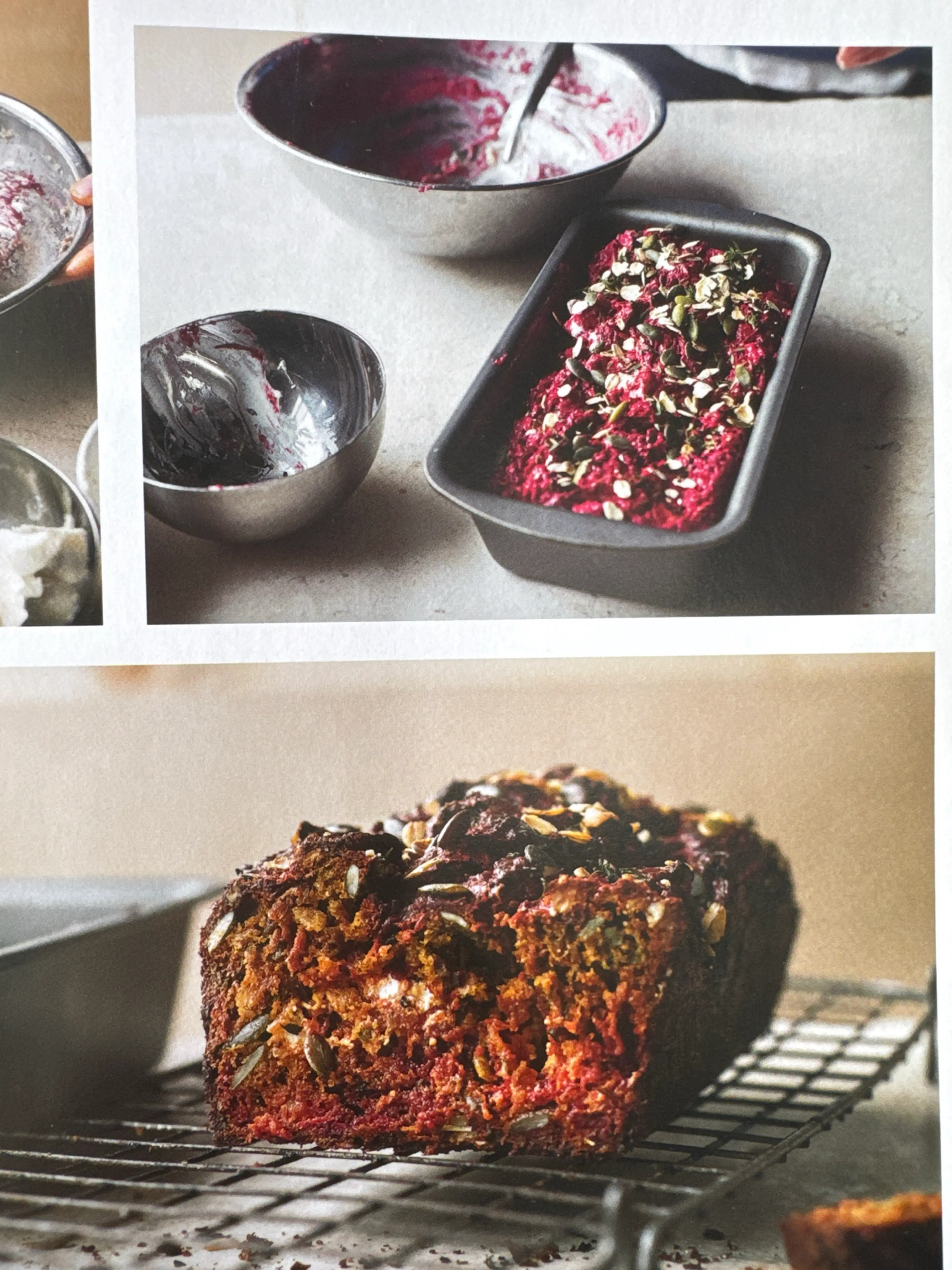 Beetroot, caraway and goat's cheese bread