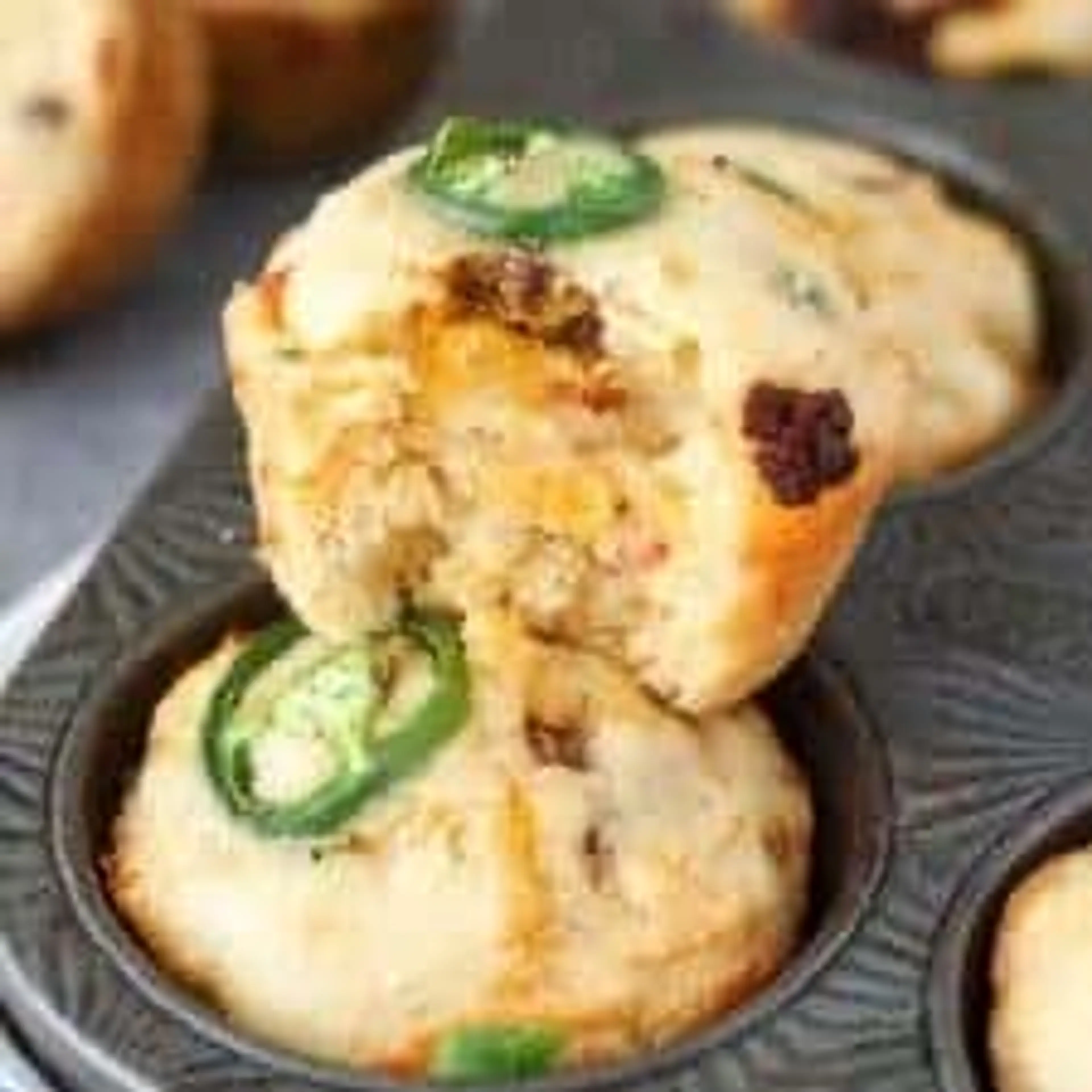 Spicy Cheddar Soyrizo Cornbread Muffins