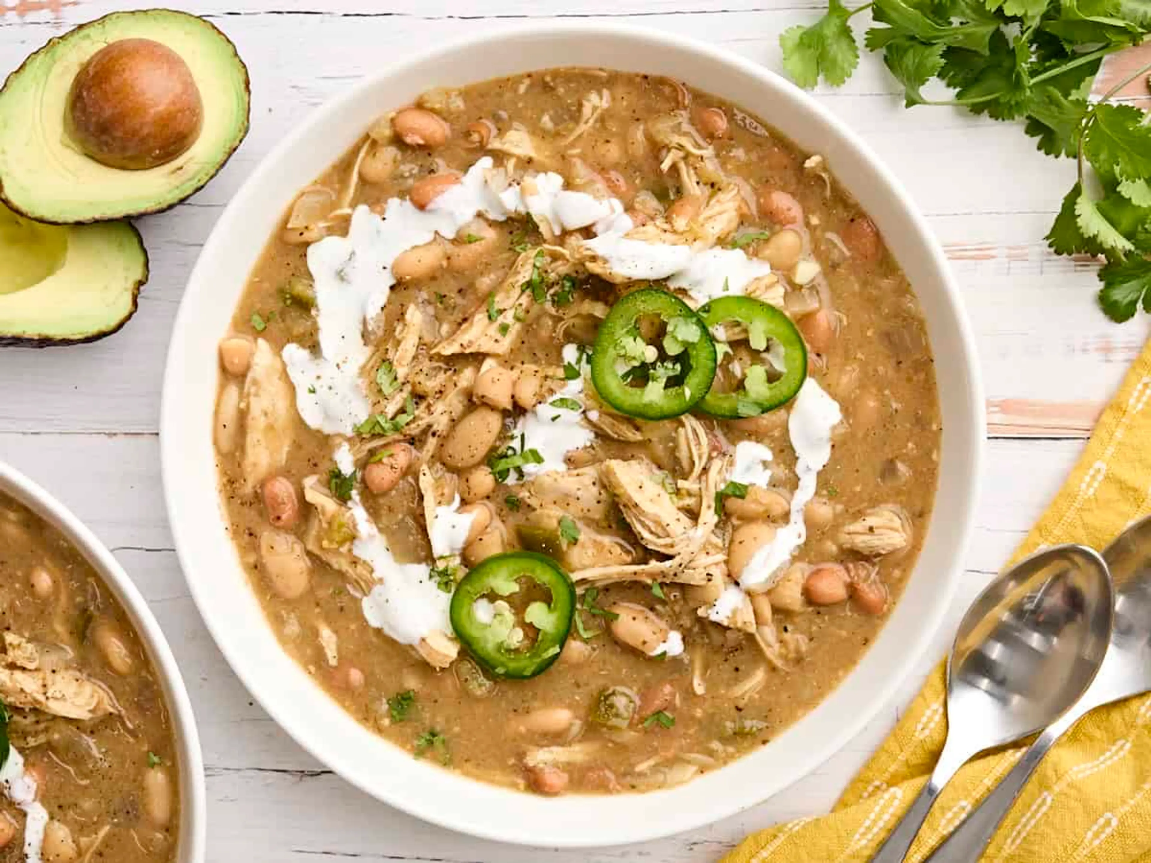 Easy Slow Cooker White Chicken Chili