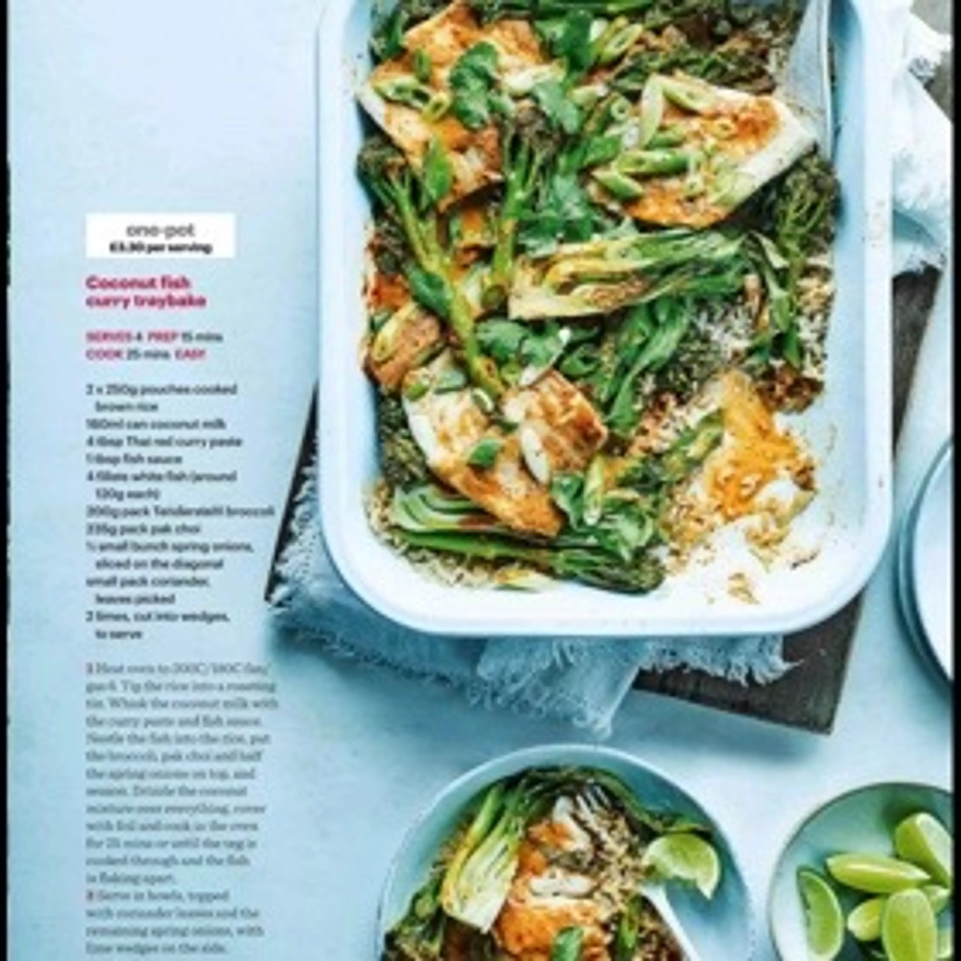 Coconut fish curry traybake