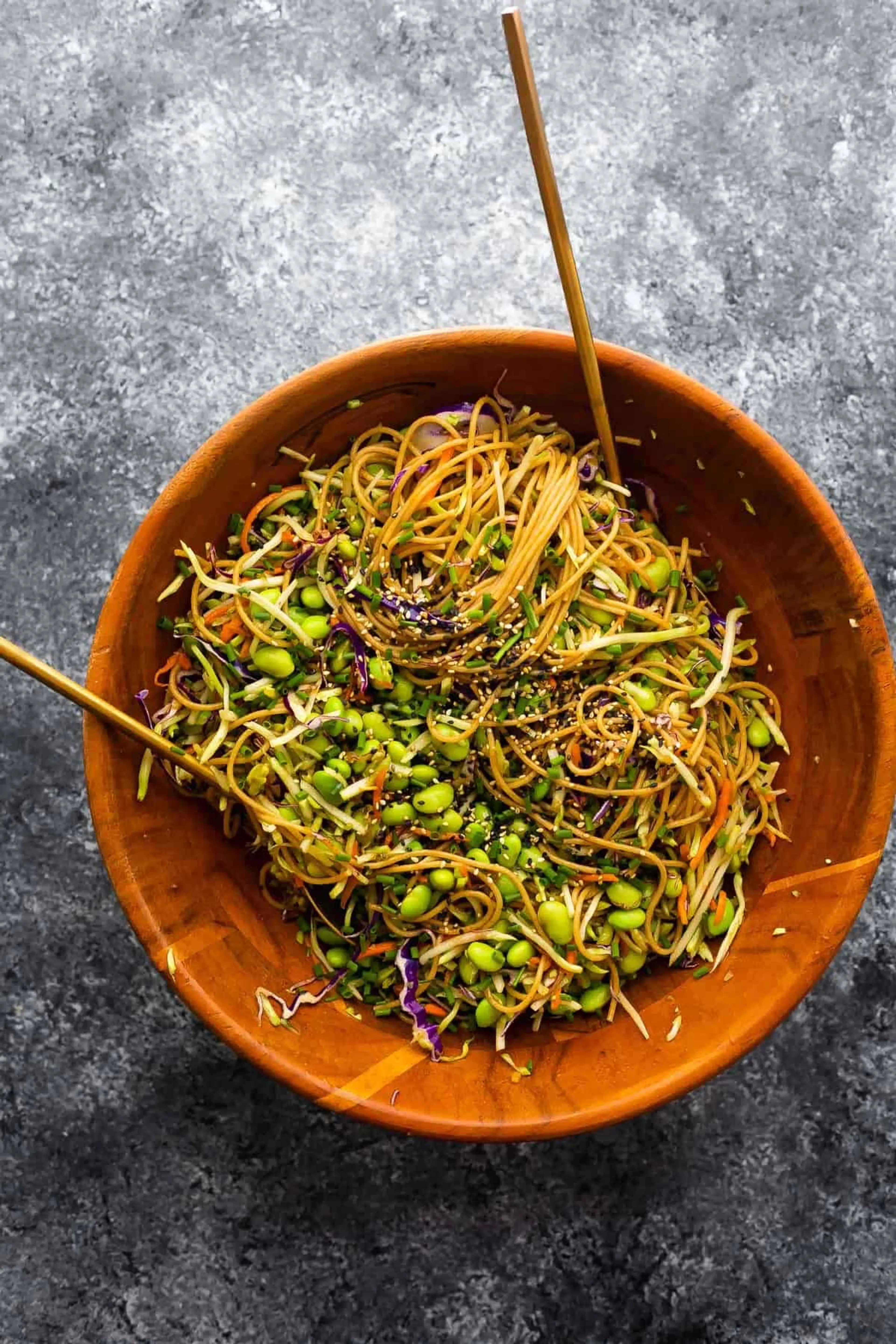 Sesame Ginger Edamame Noodles