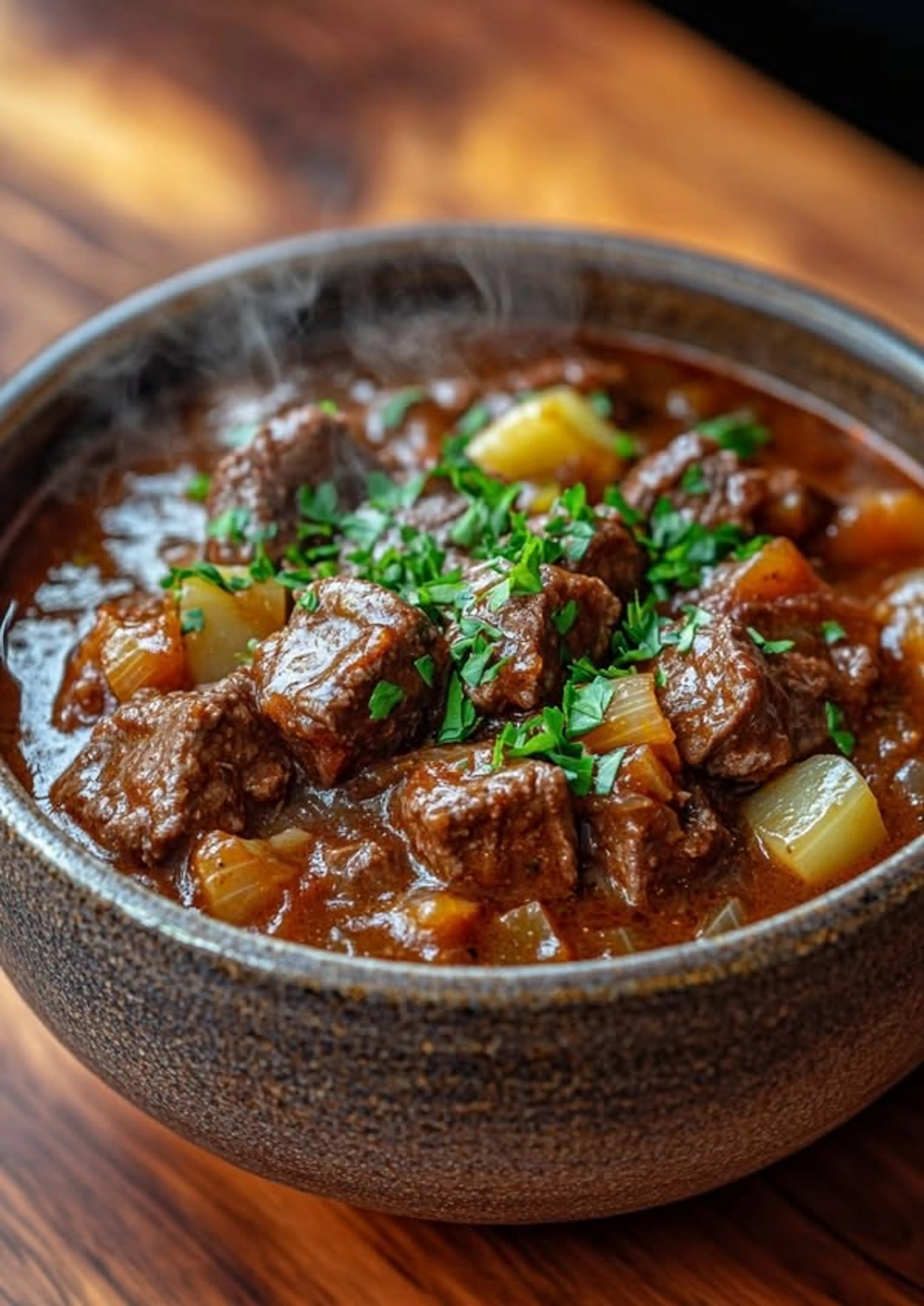 Slow-braised German Beef Goulash with Paprika, Caraway, and