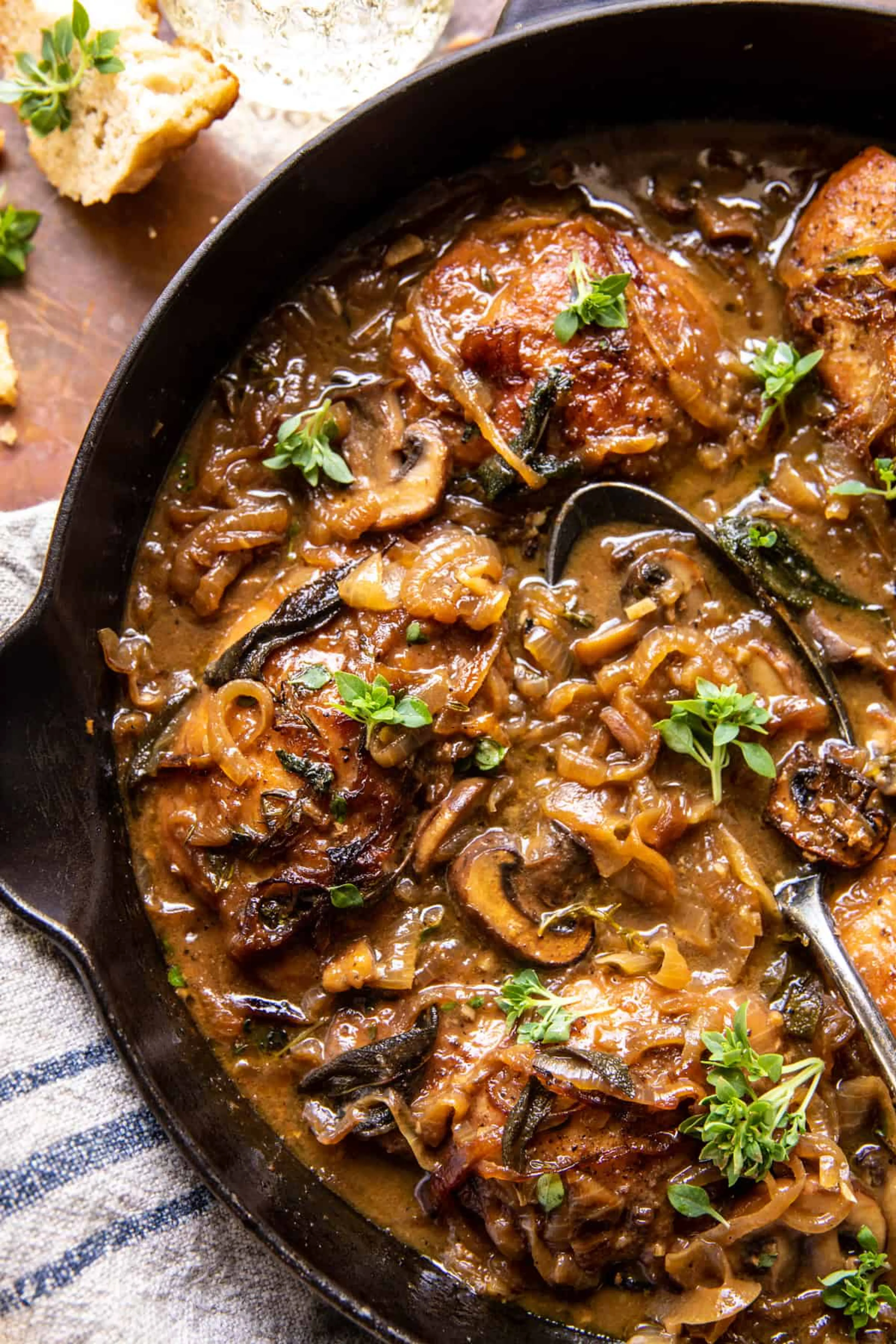 Cider Braised Chicken with Caramelized Onions