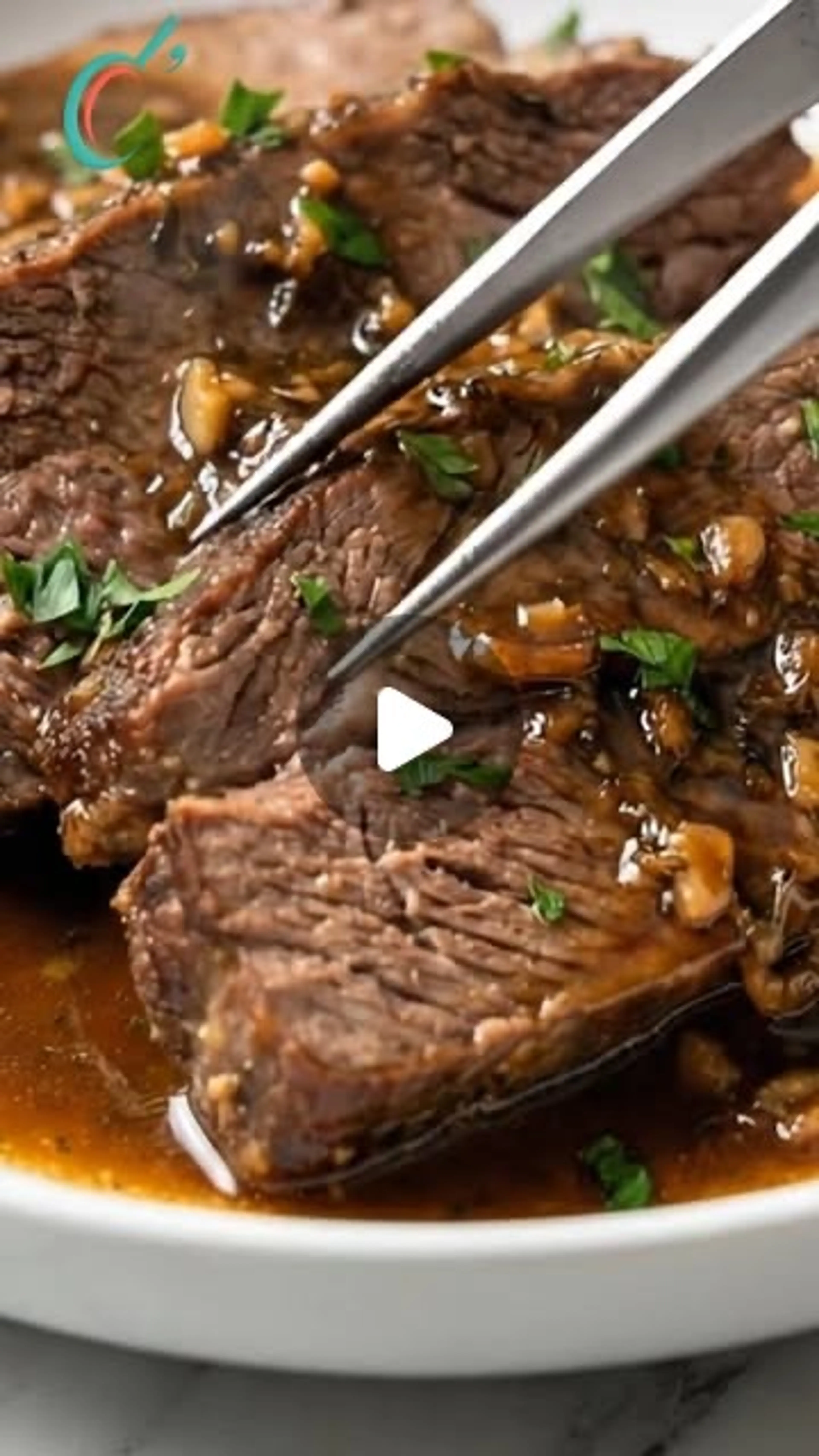 Slow Cooker Garlic Butter Flank Steak That’s Melt-in-your-mo