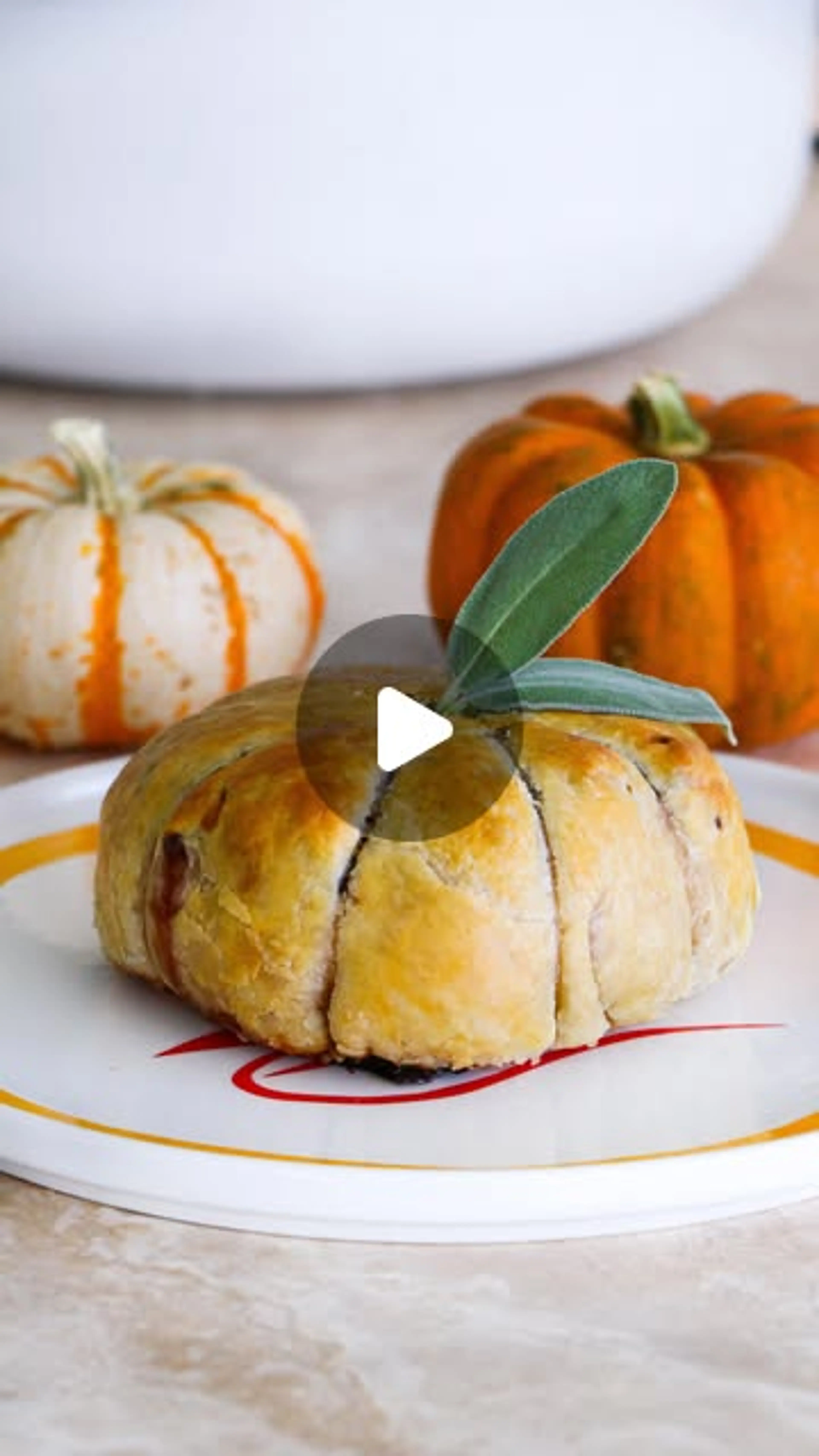 Baked Brie Pumpkin with Bacon Onion Jam