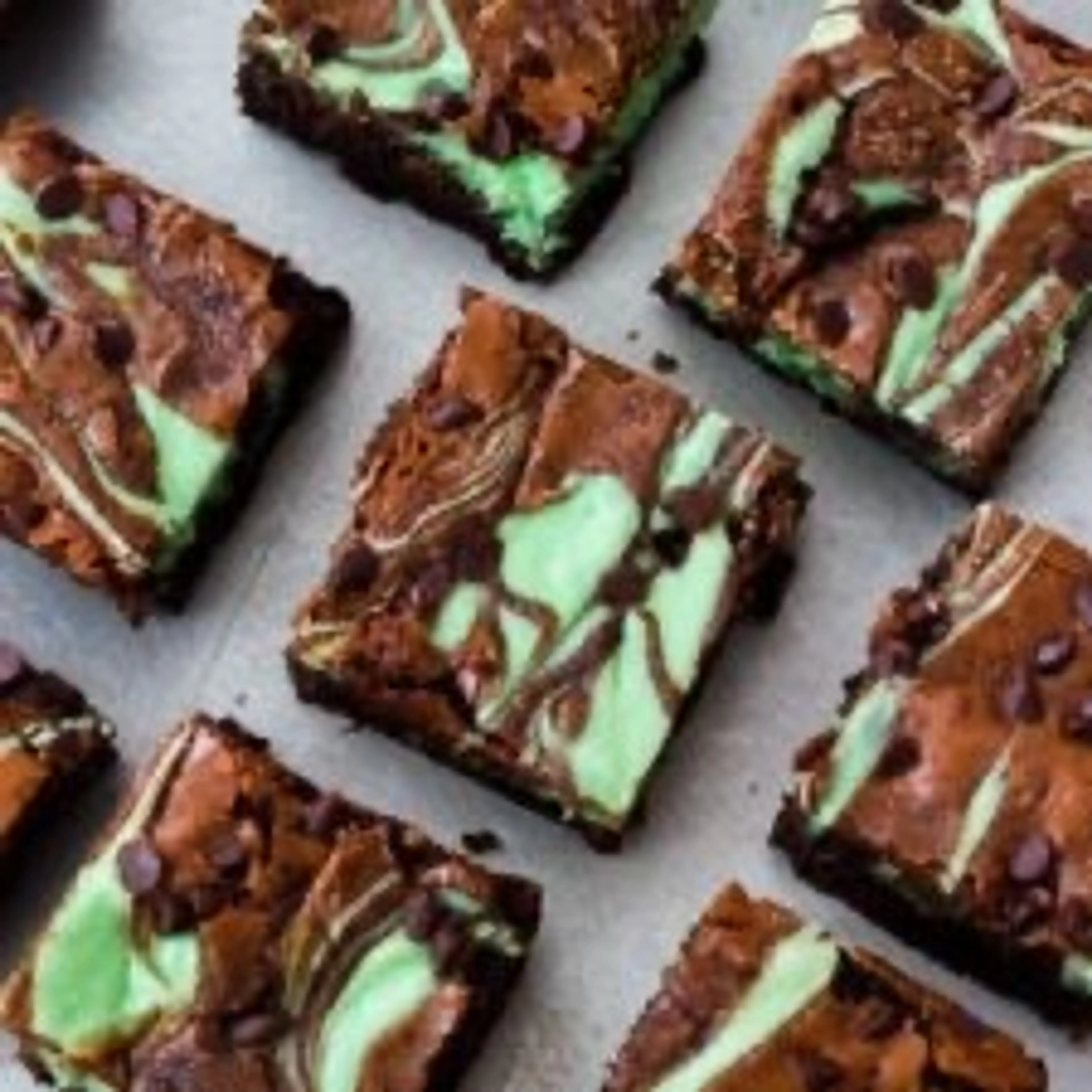 Mint Chocolate Chip Cheesecake Brownies