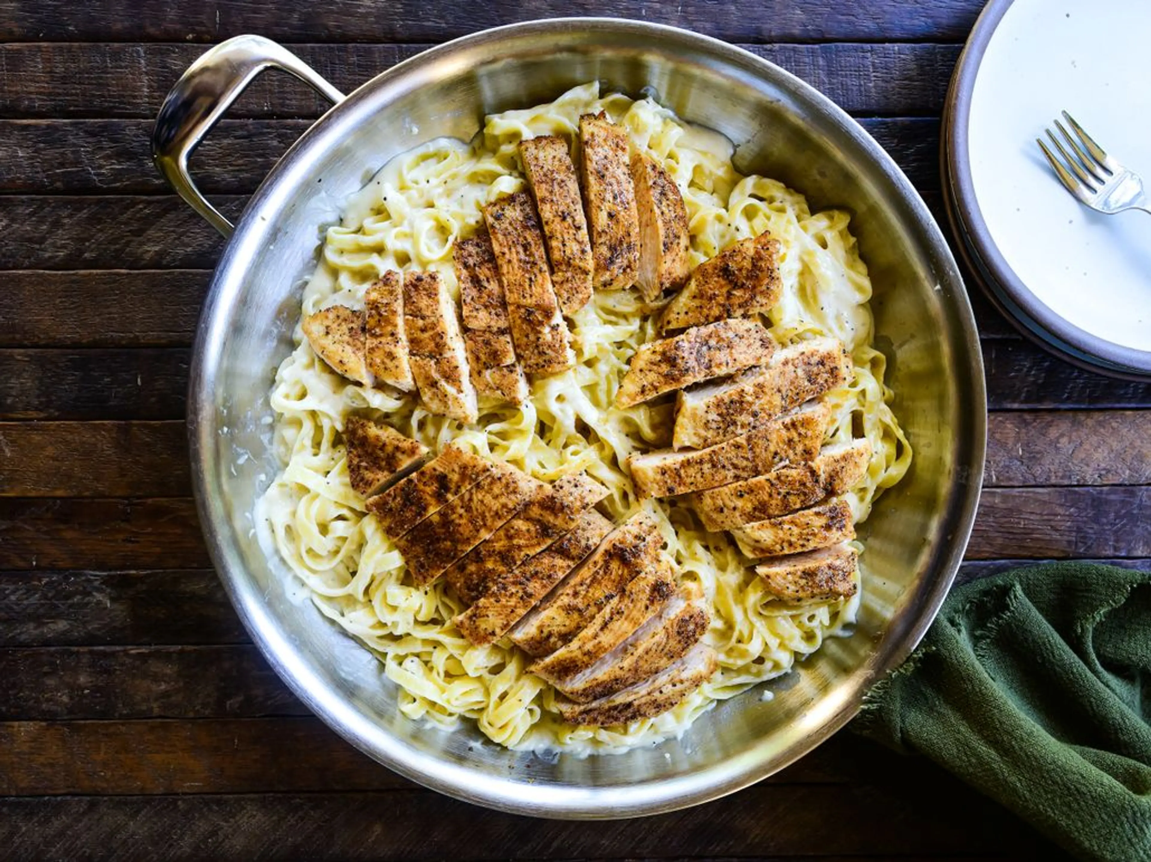 Fettucine Alfredo with Cajun Chicken