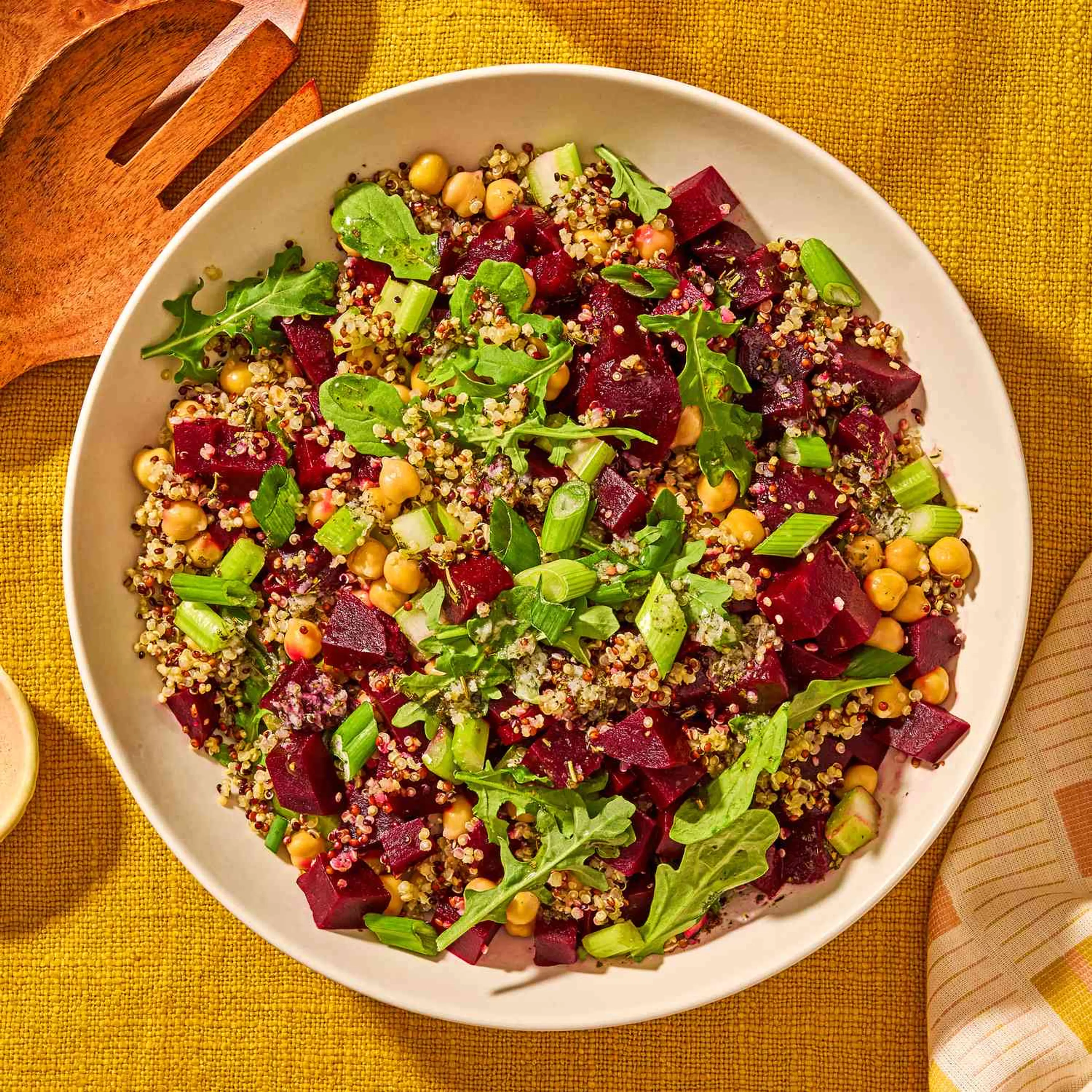 No-Cook Chickpea, Beet & Quinoa Salad