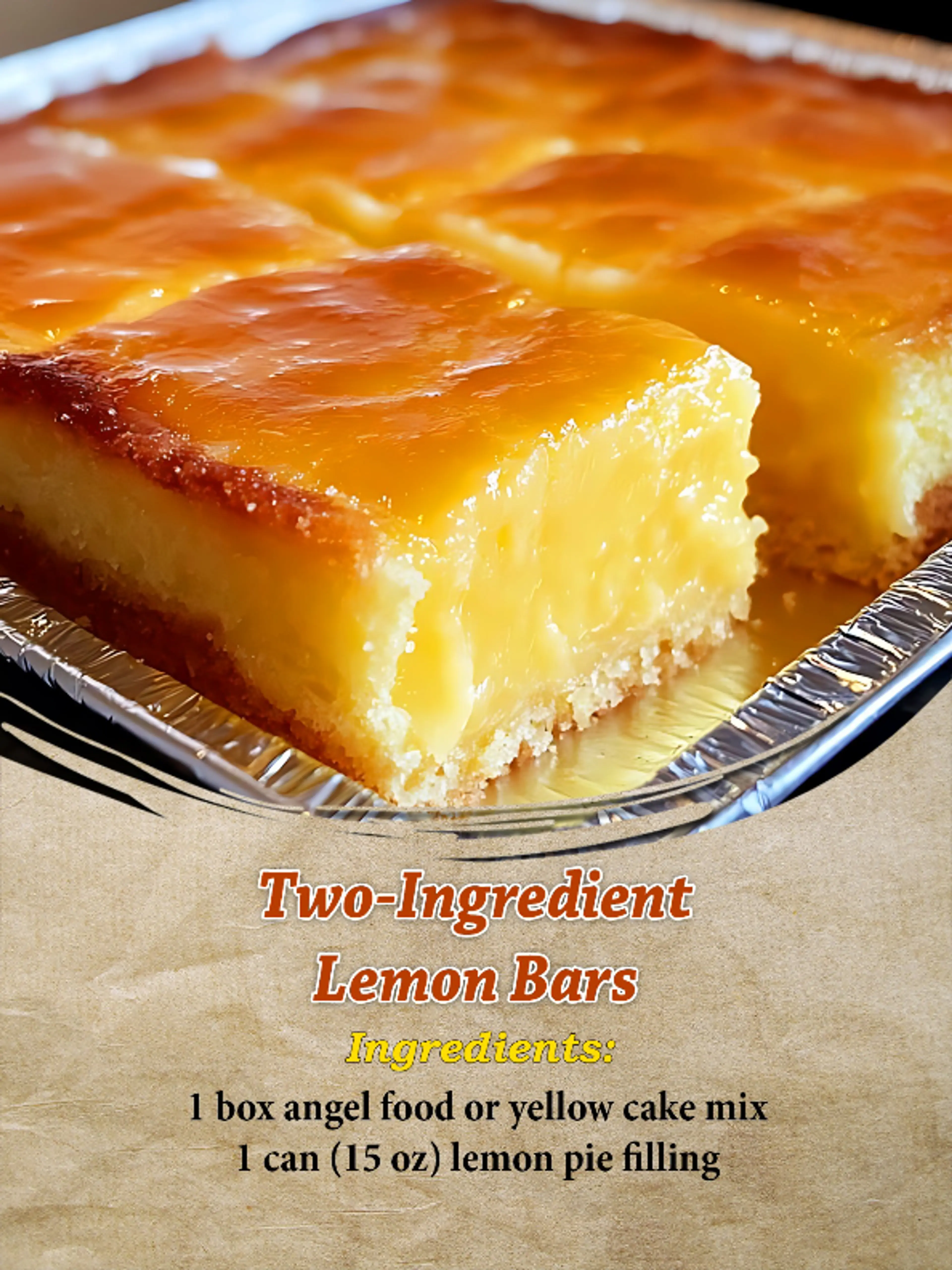 Two-ingredient Lemon Bars