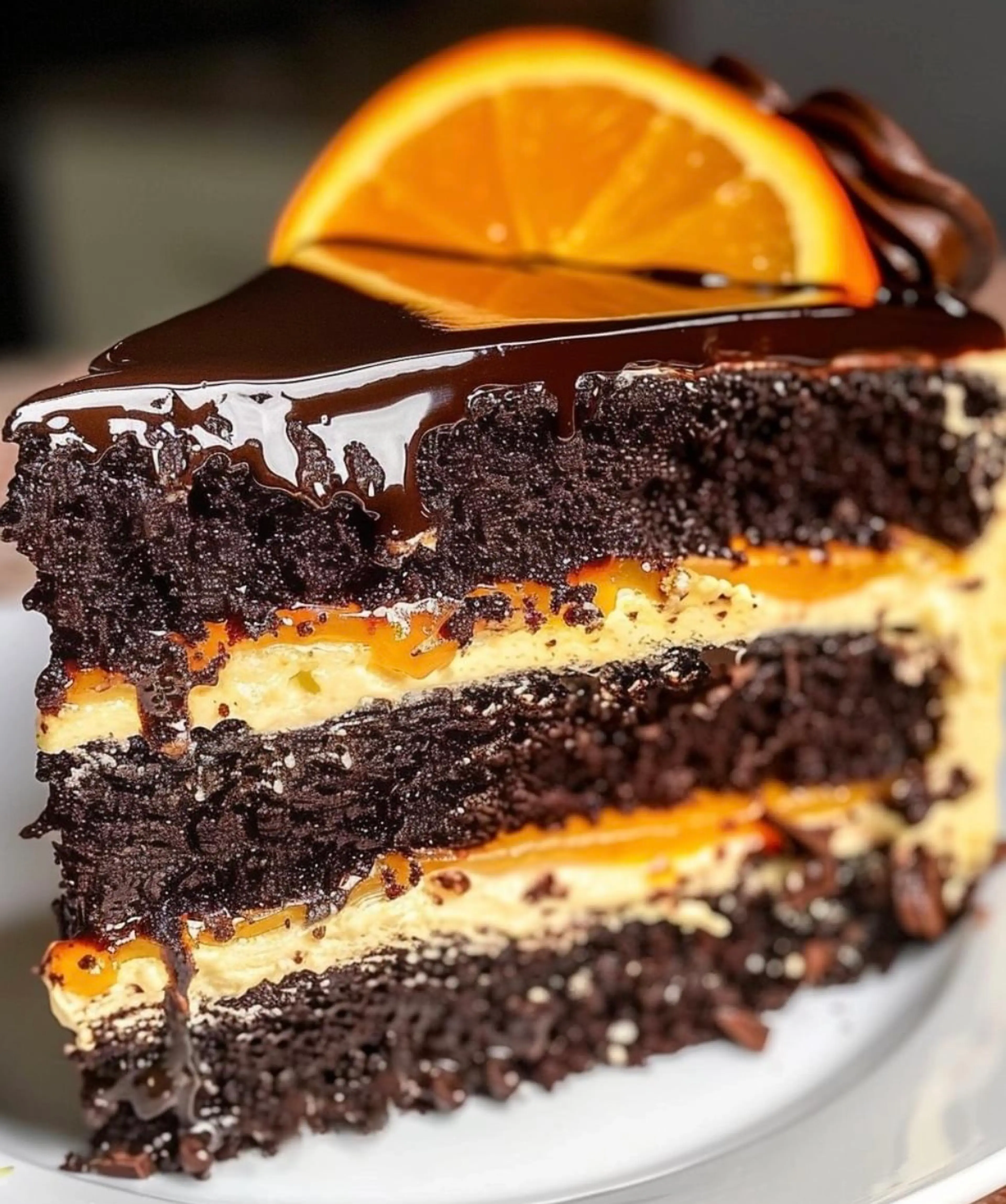 Chocolate Orange Cheesecake Layer Cake