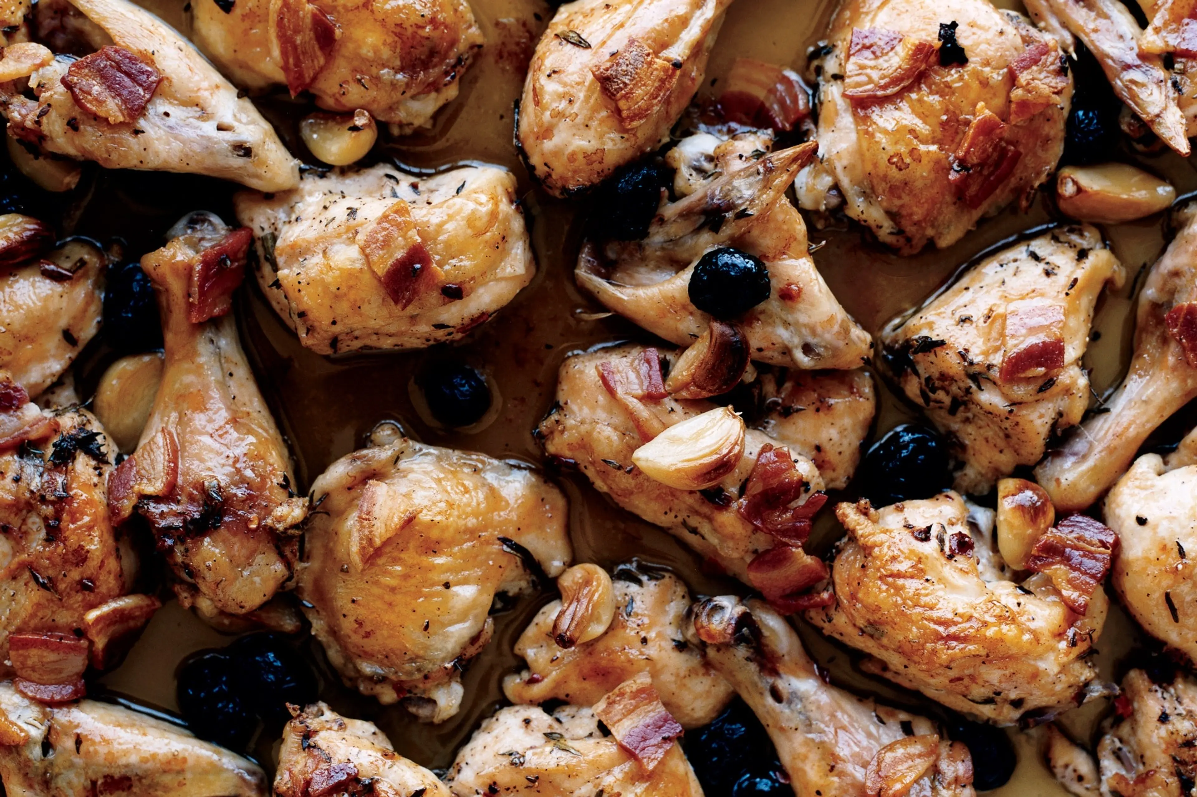 Roast Chicken with Pancetta and Olives