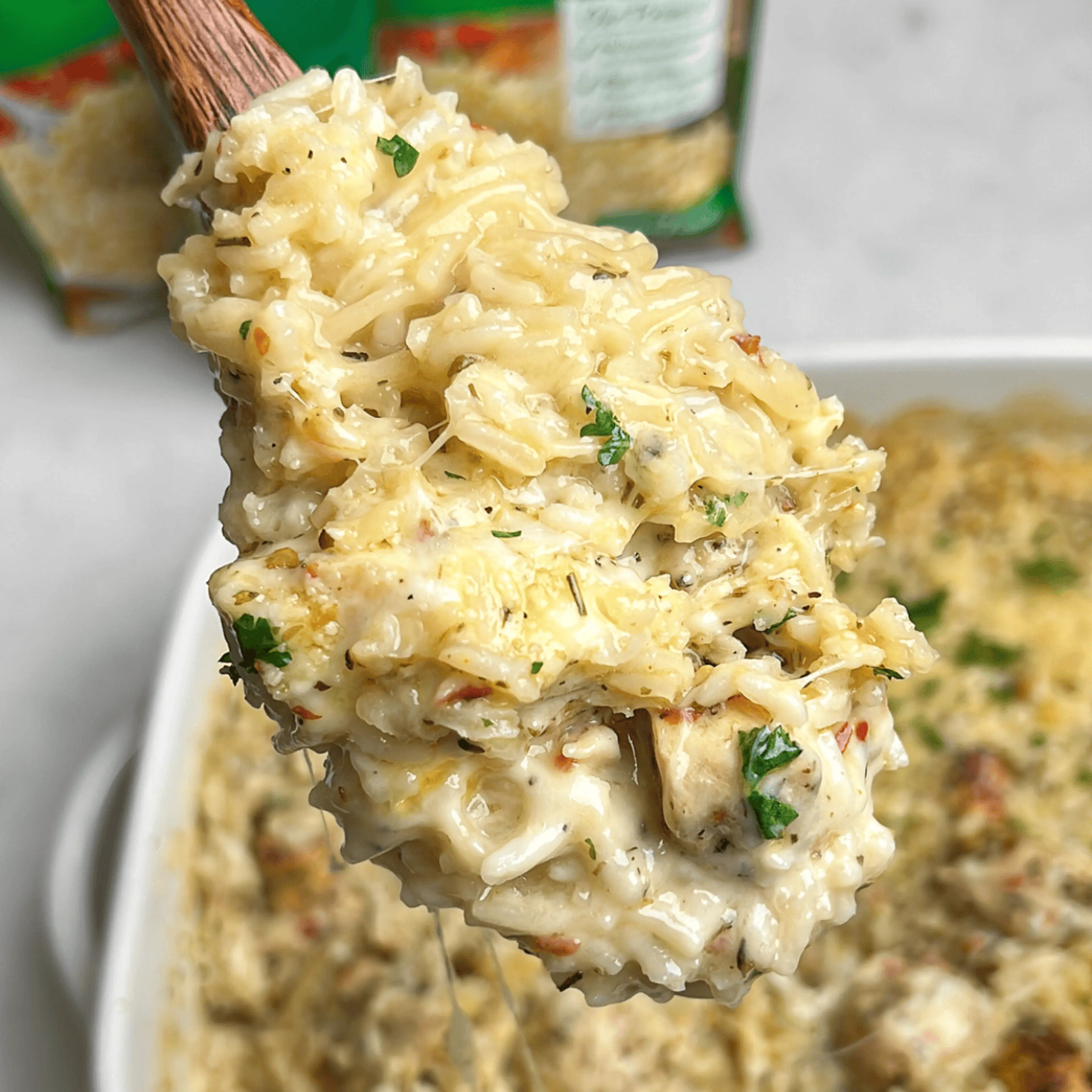 Garlic Parmesan Chicken Rice Casserole