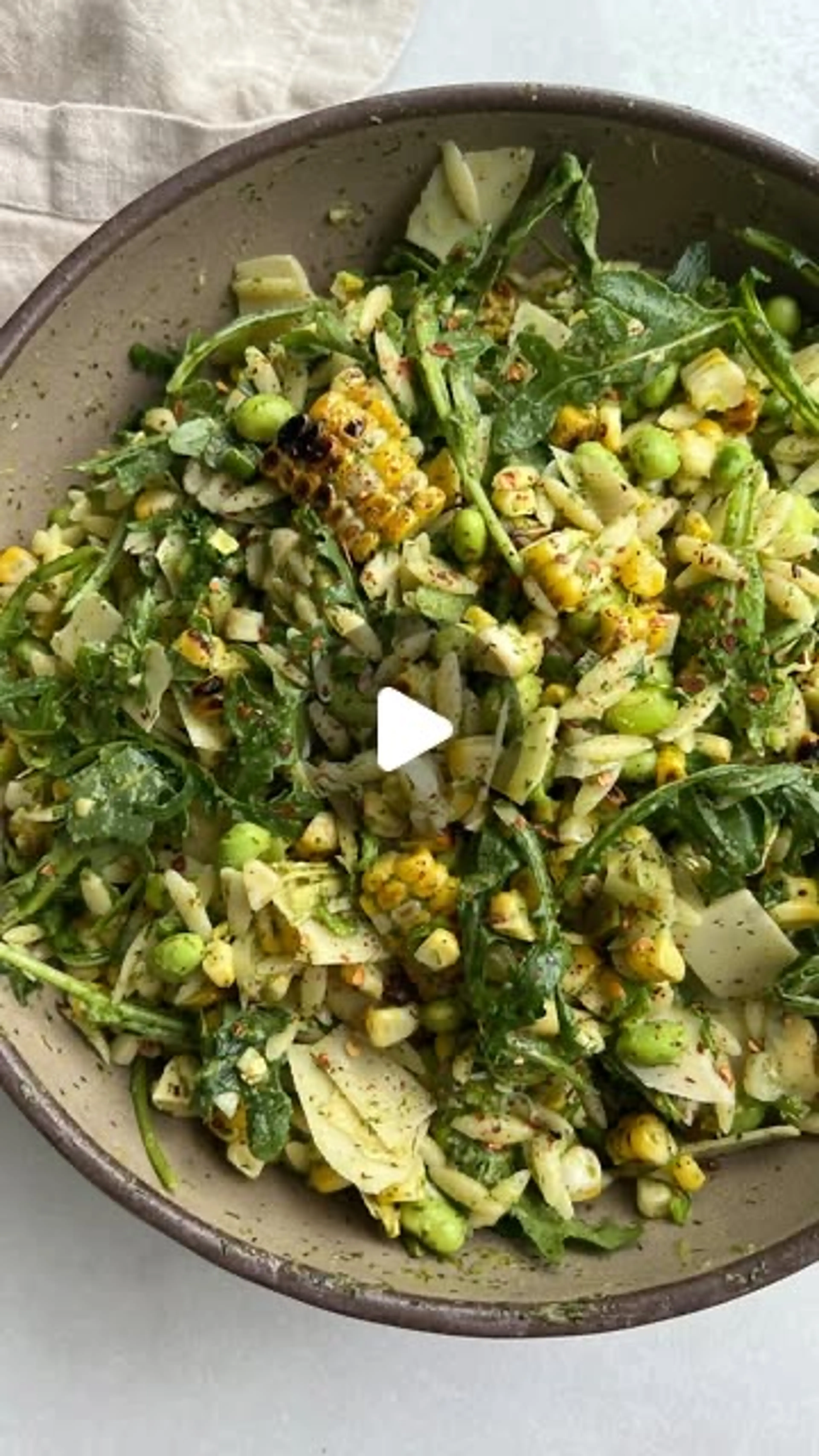 Grilled Corn Orzo Salad with Scallion Dill Dressing to Welco