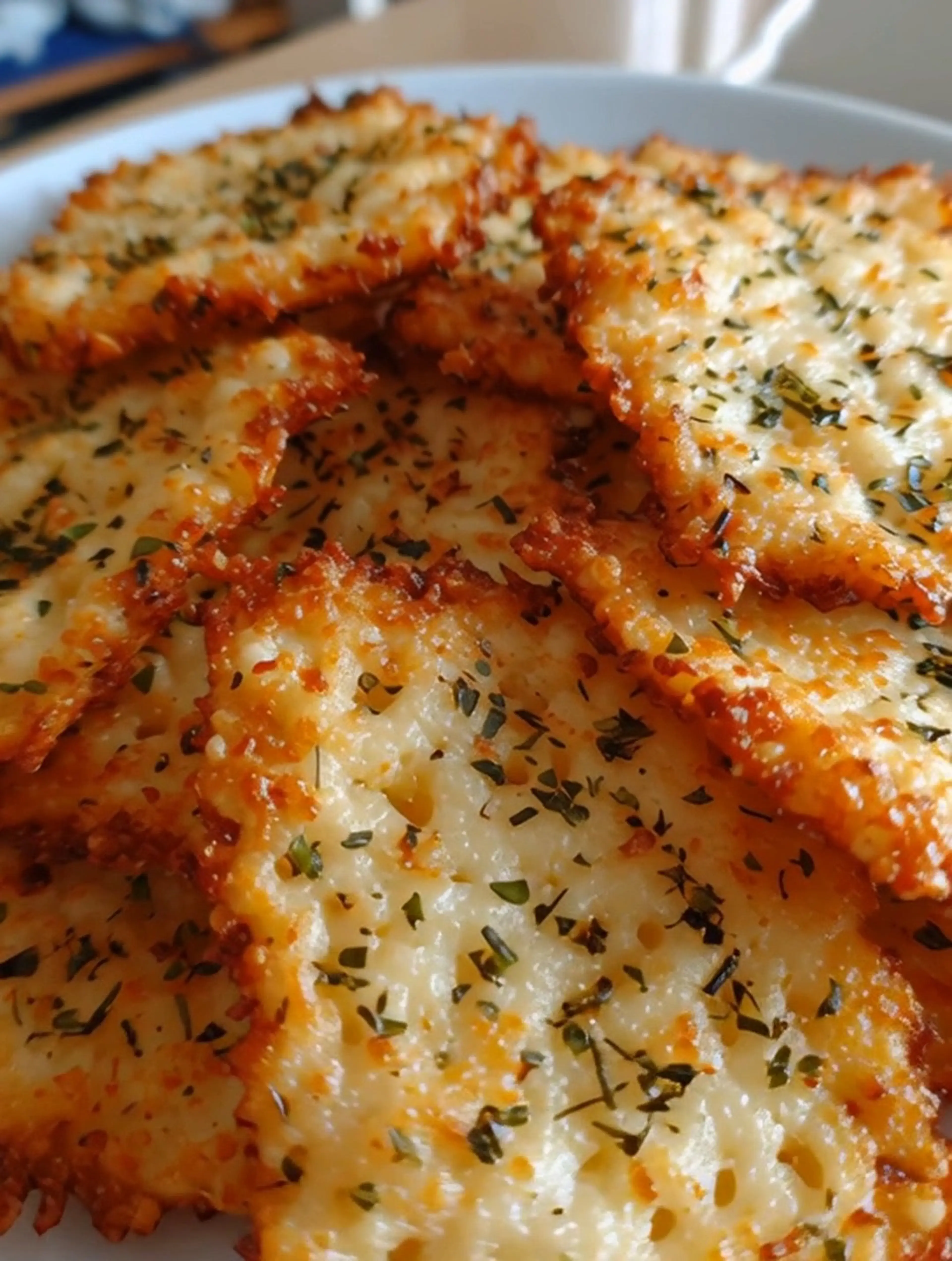 2-ingredient Cottage Cheese Garlic Herb Crackers