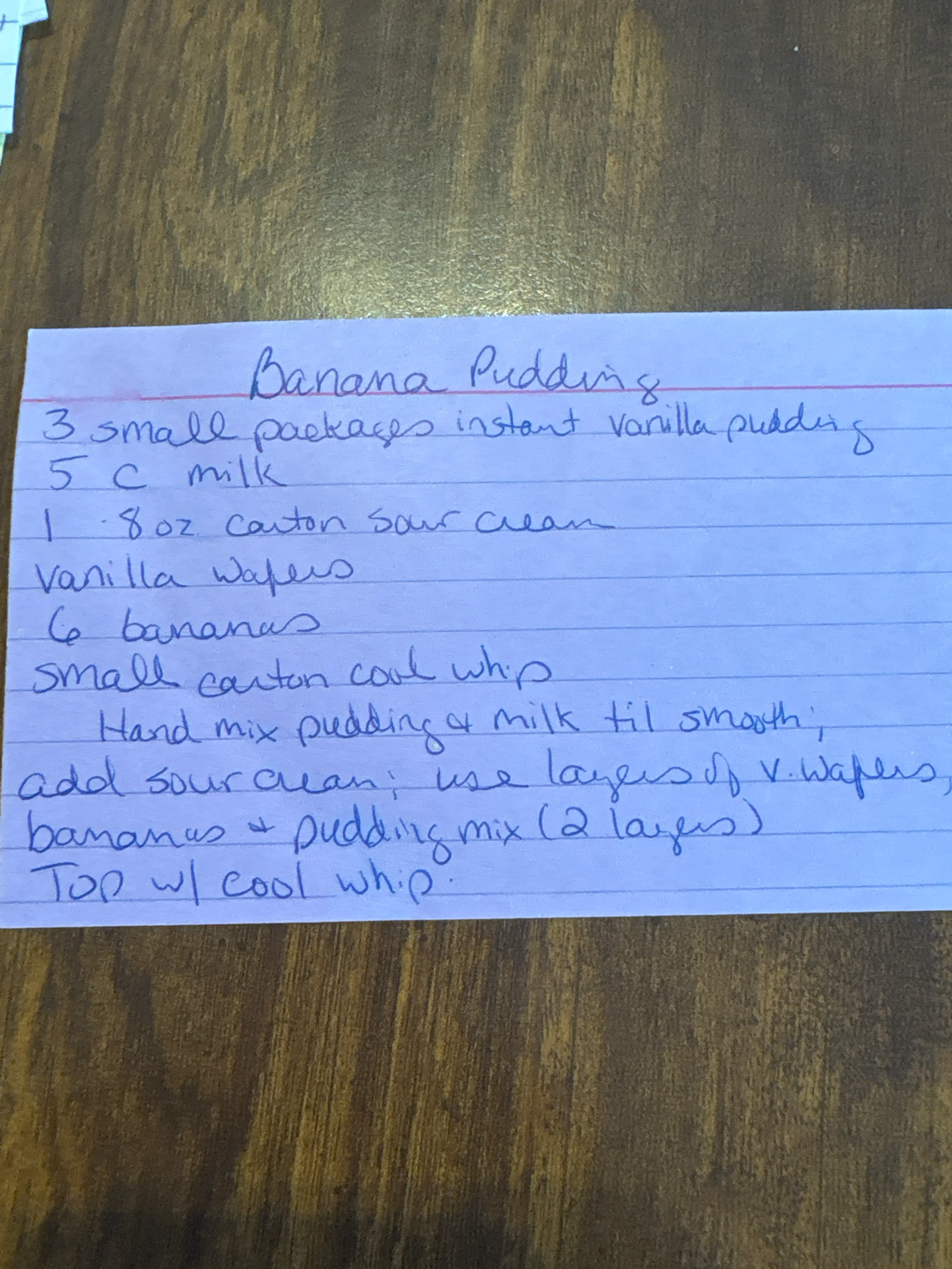 Banana Pudding - Mom