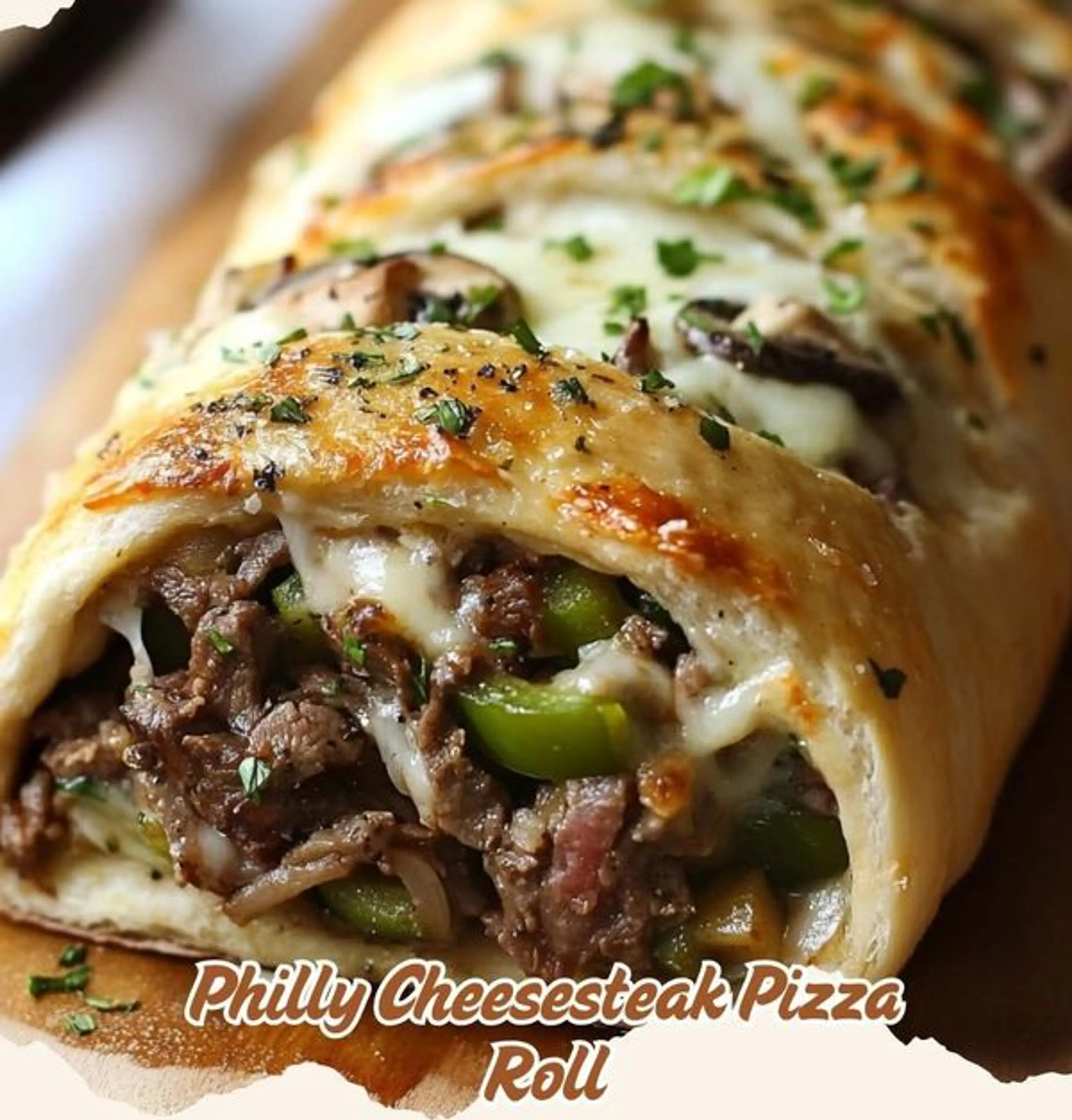 Philly Cheesesteak Pizza Roll