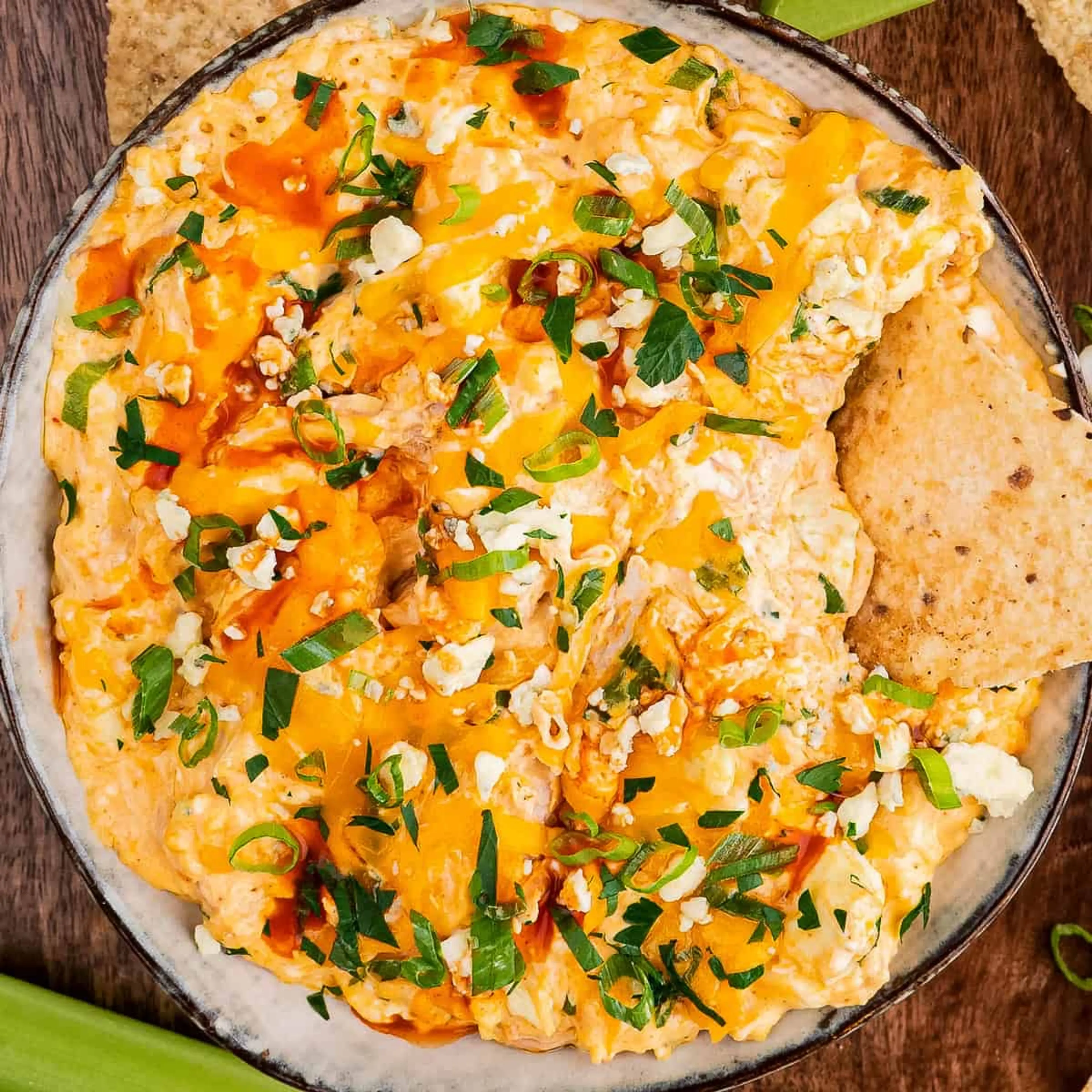 Buffalo Chicken Dip (Crockpot Recipe)