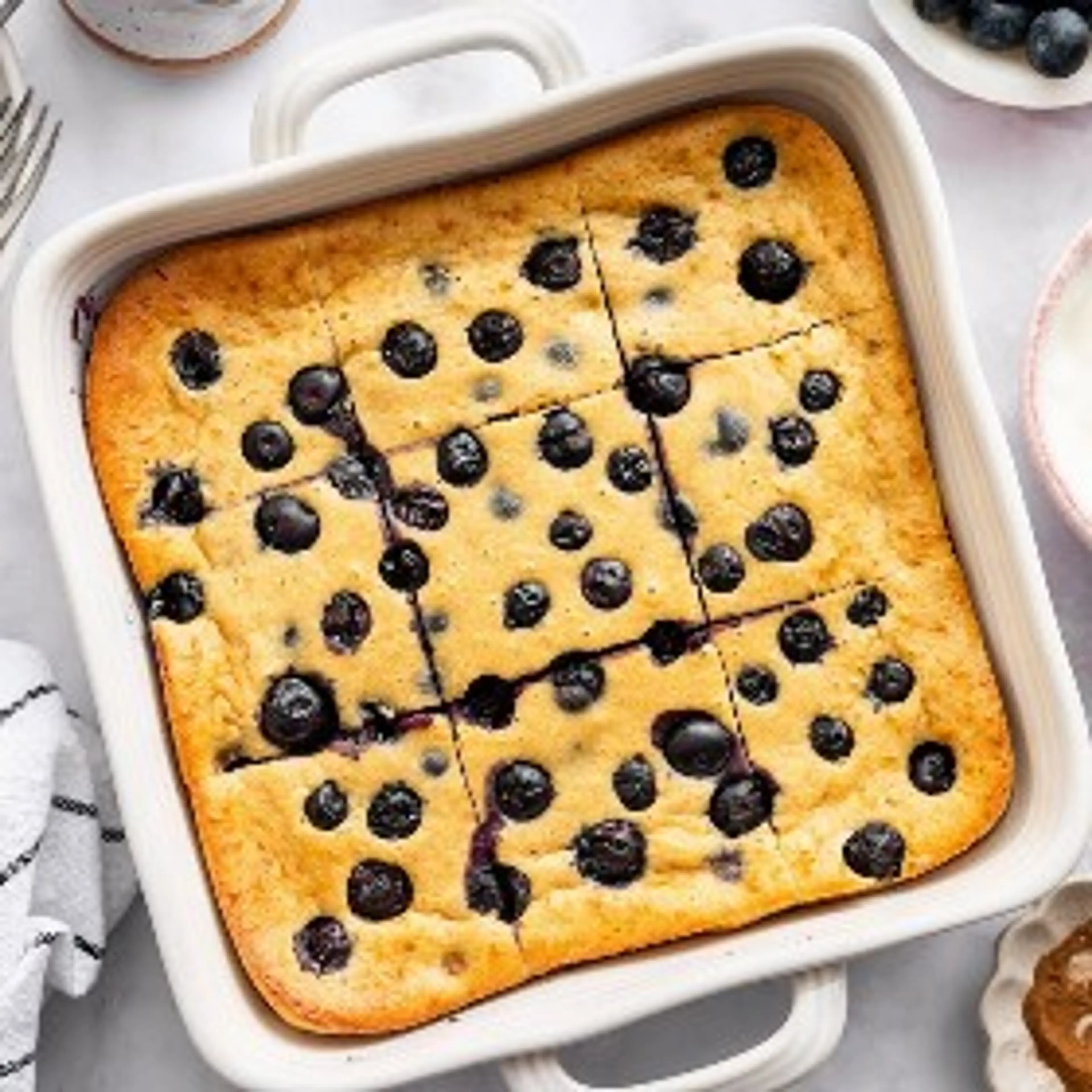 Blueberry Cottage Cheese Breakfast Bake