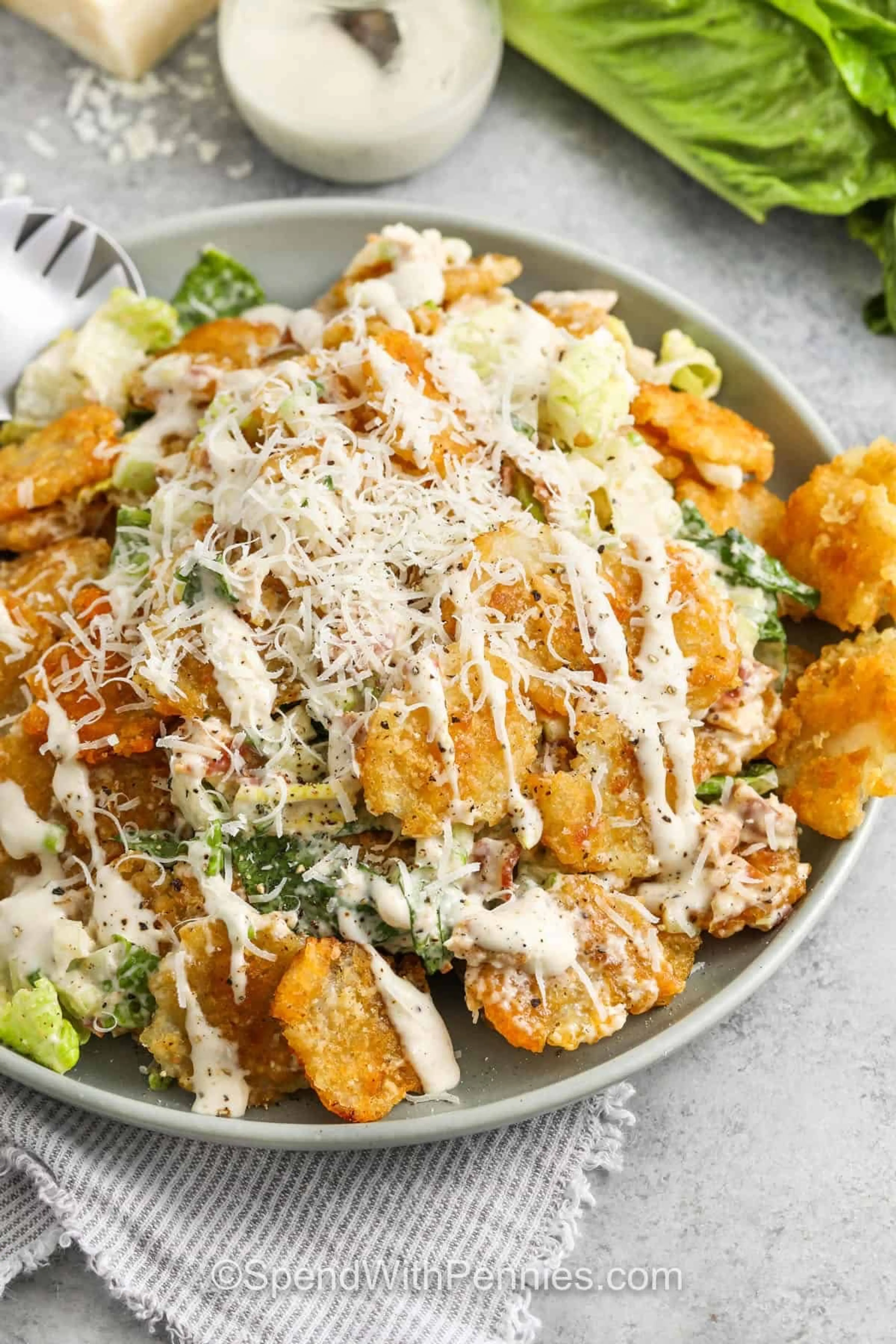 Crispy Tater Caesar Salad